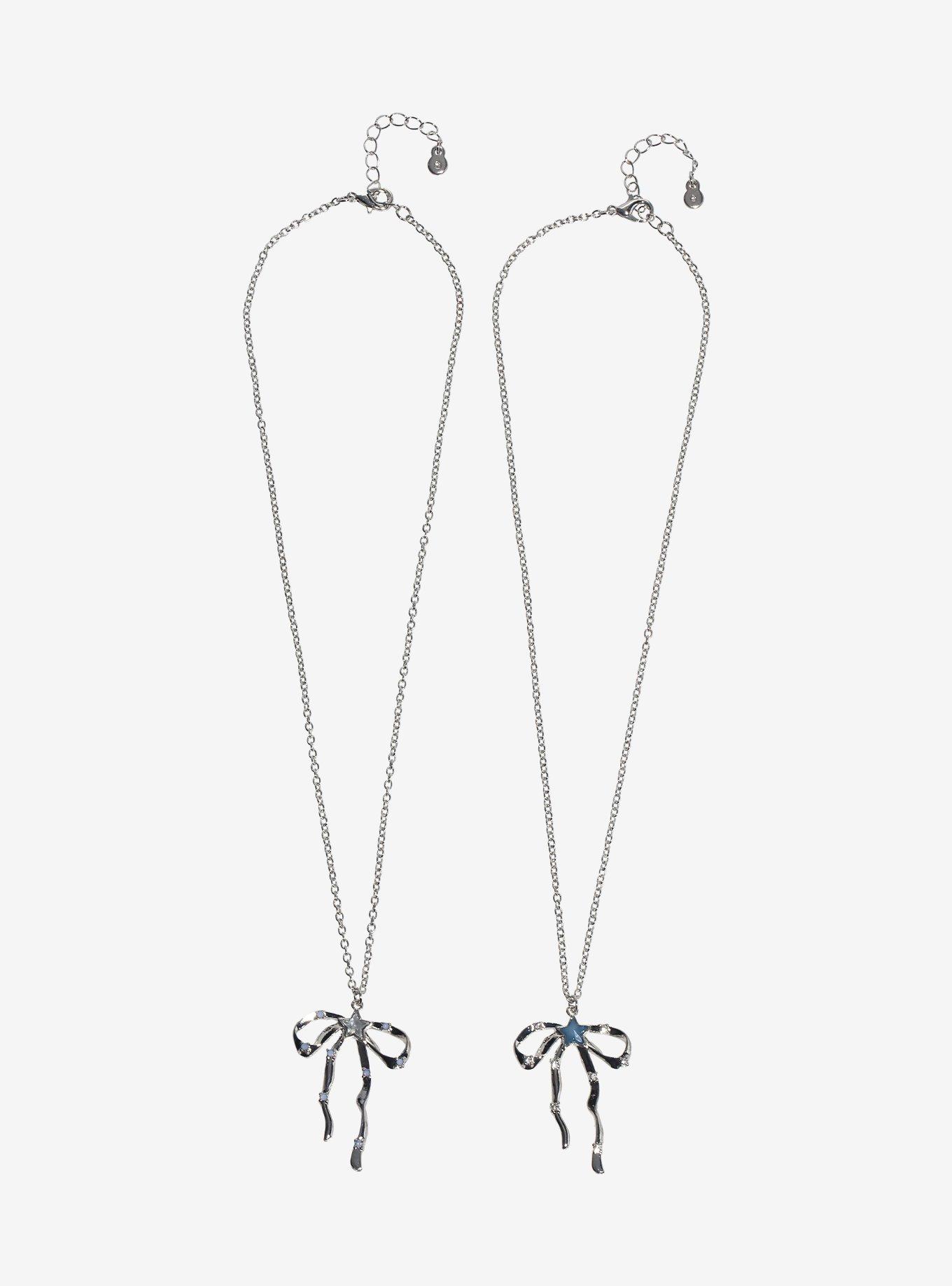 Cosmic Aura Bow Bling Best Friend Necklace Set, , hi-res