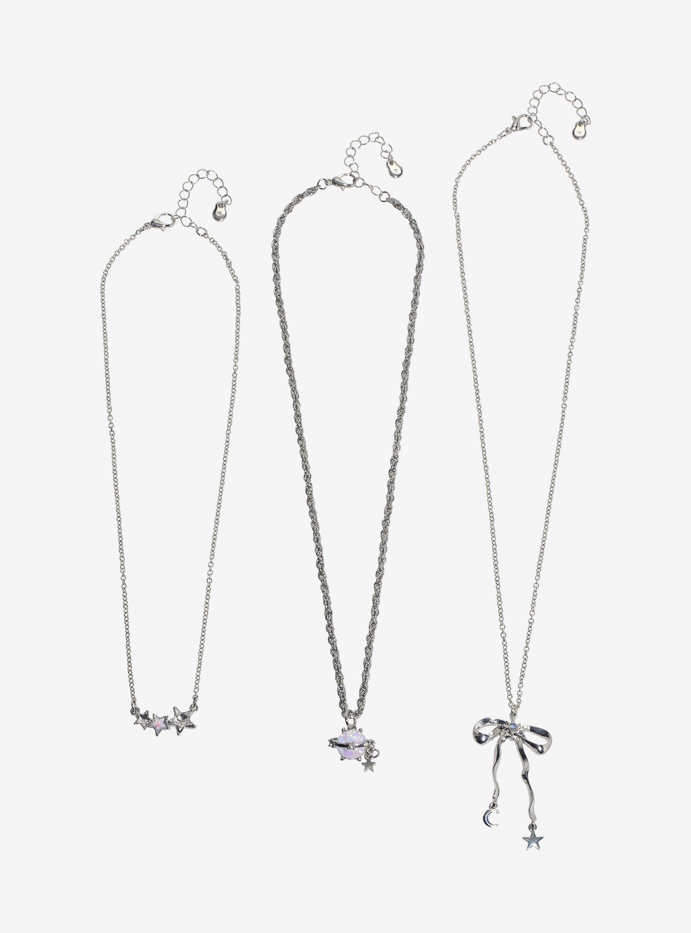 Cosmic Aura Celestial Bow Necklace Set, , hi-res