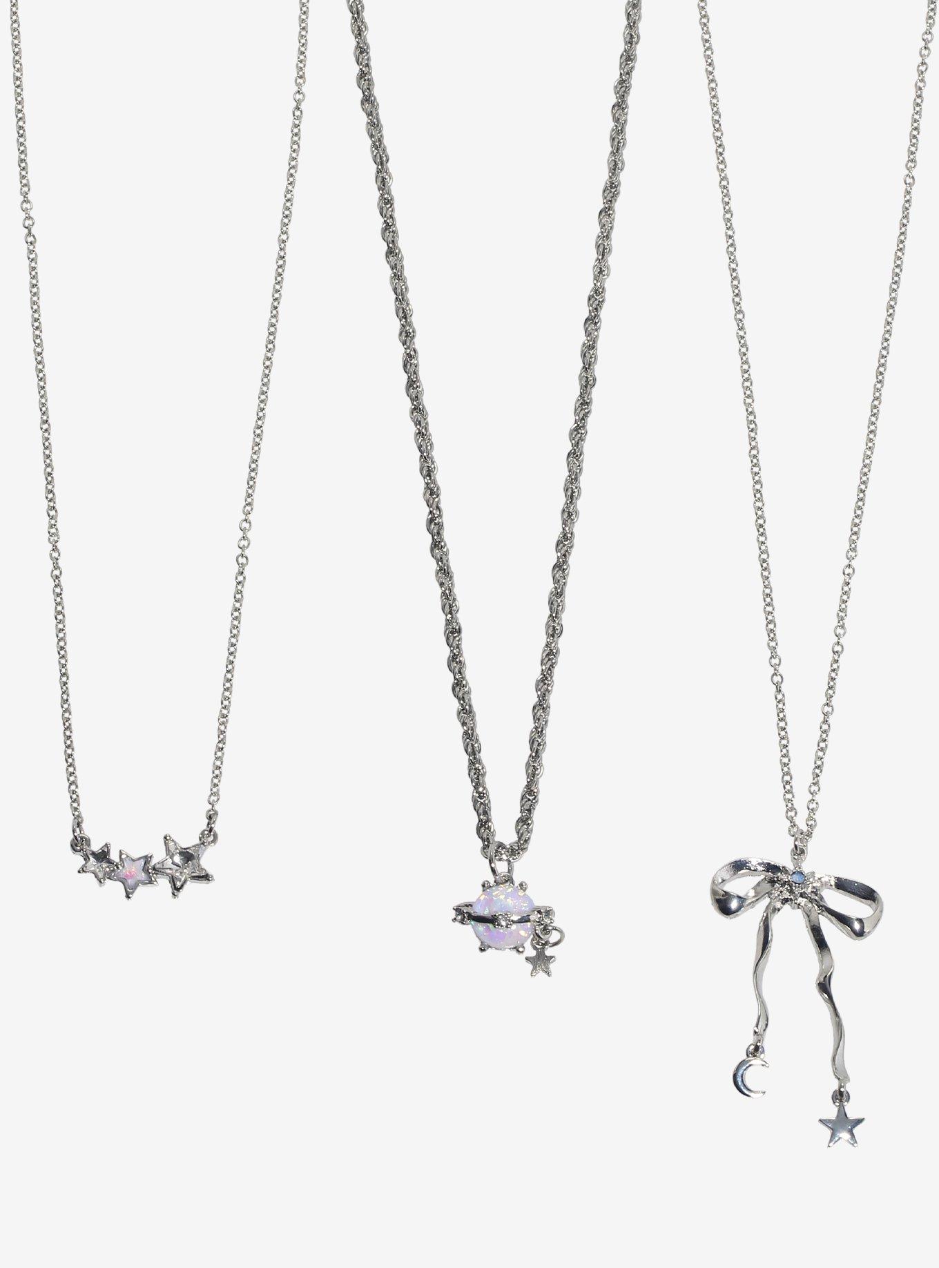 Cosmic Aura Celestial Bow Necklace Set, , alternate