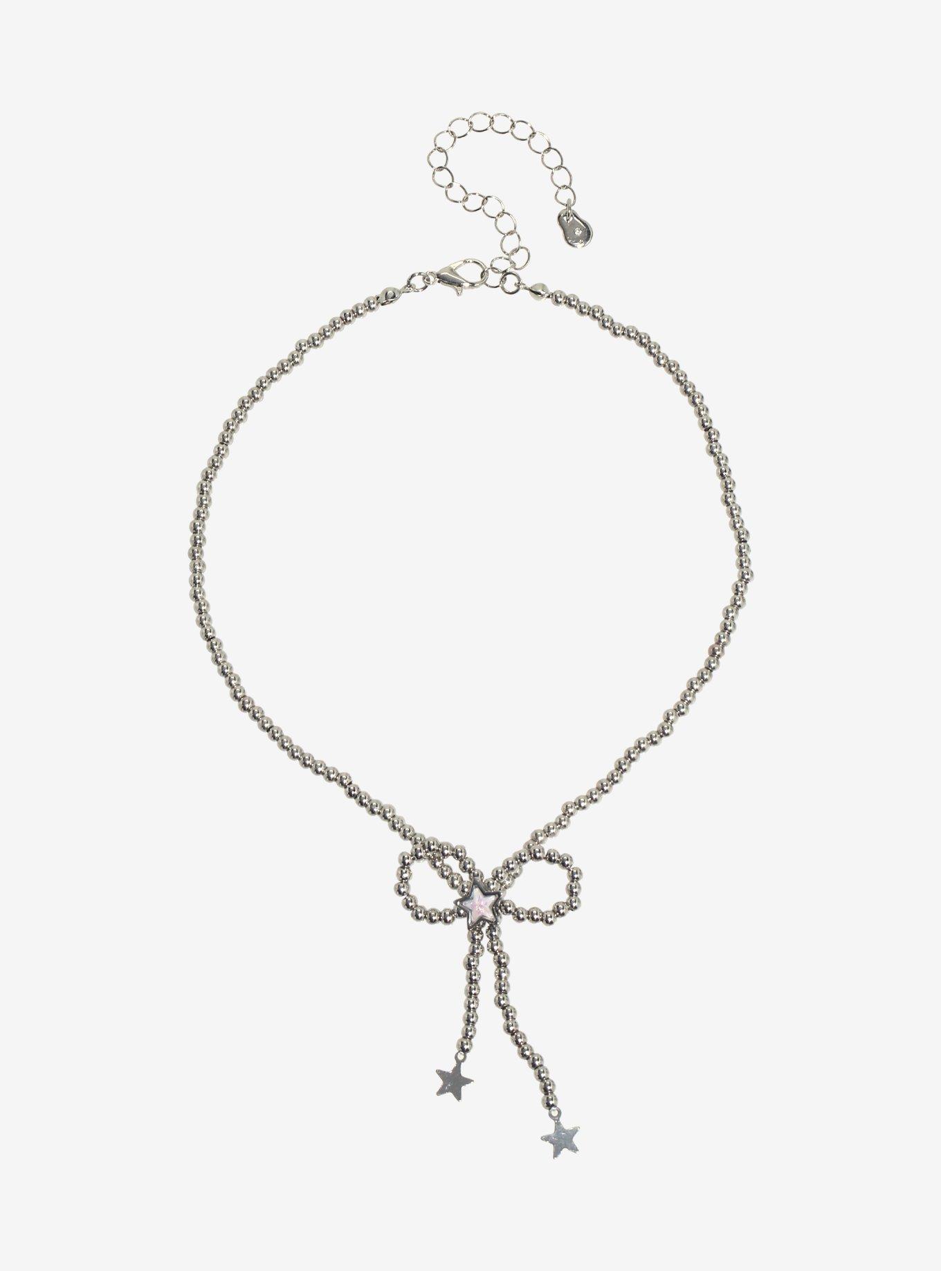 Ribbon Star Beaded Choker, , hi-res