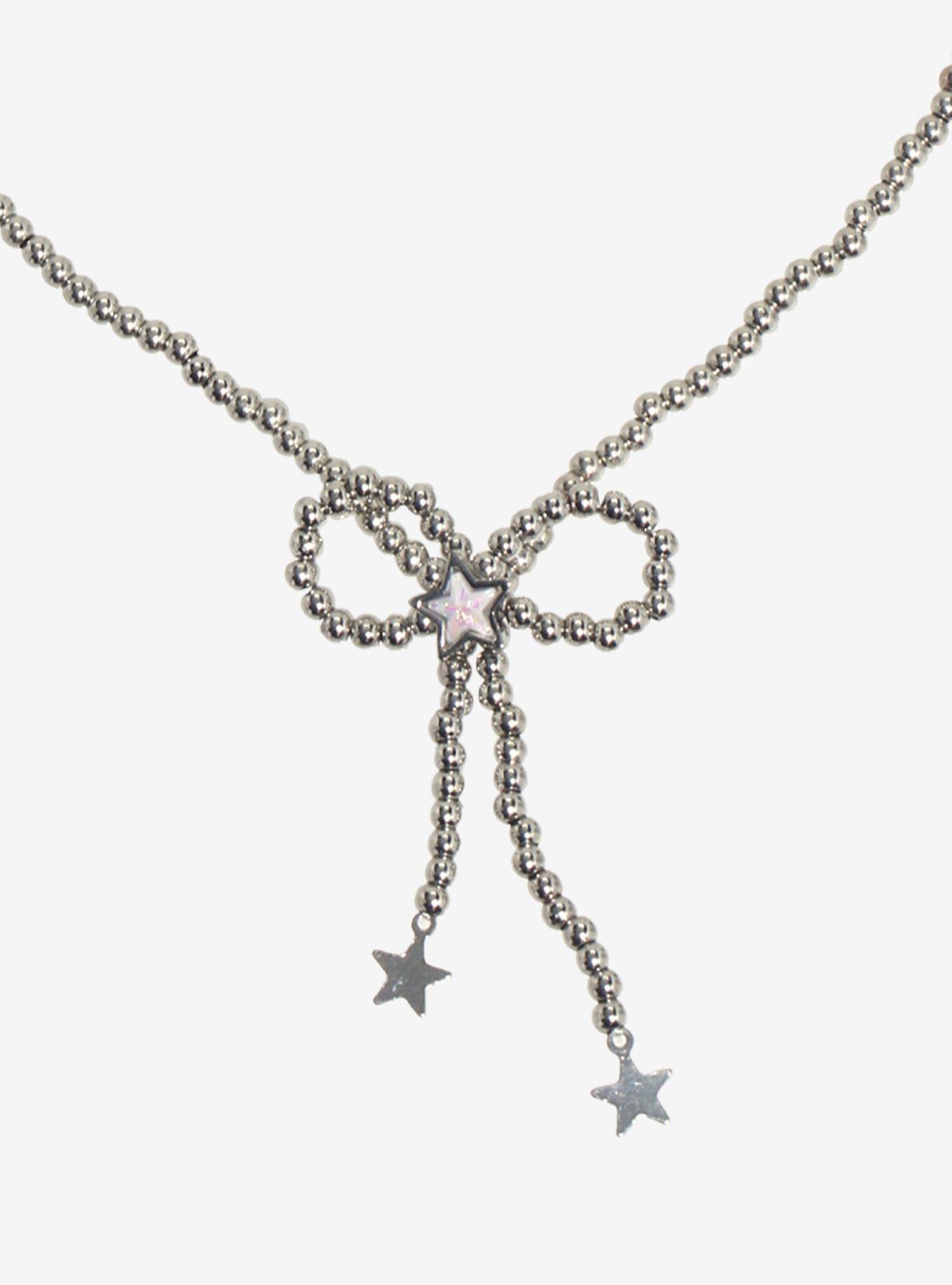 Ribbon Star Beaded Choker, , alternate