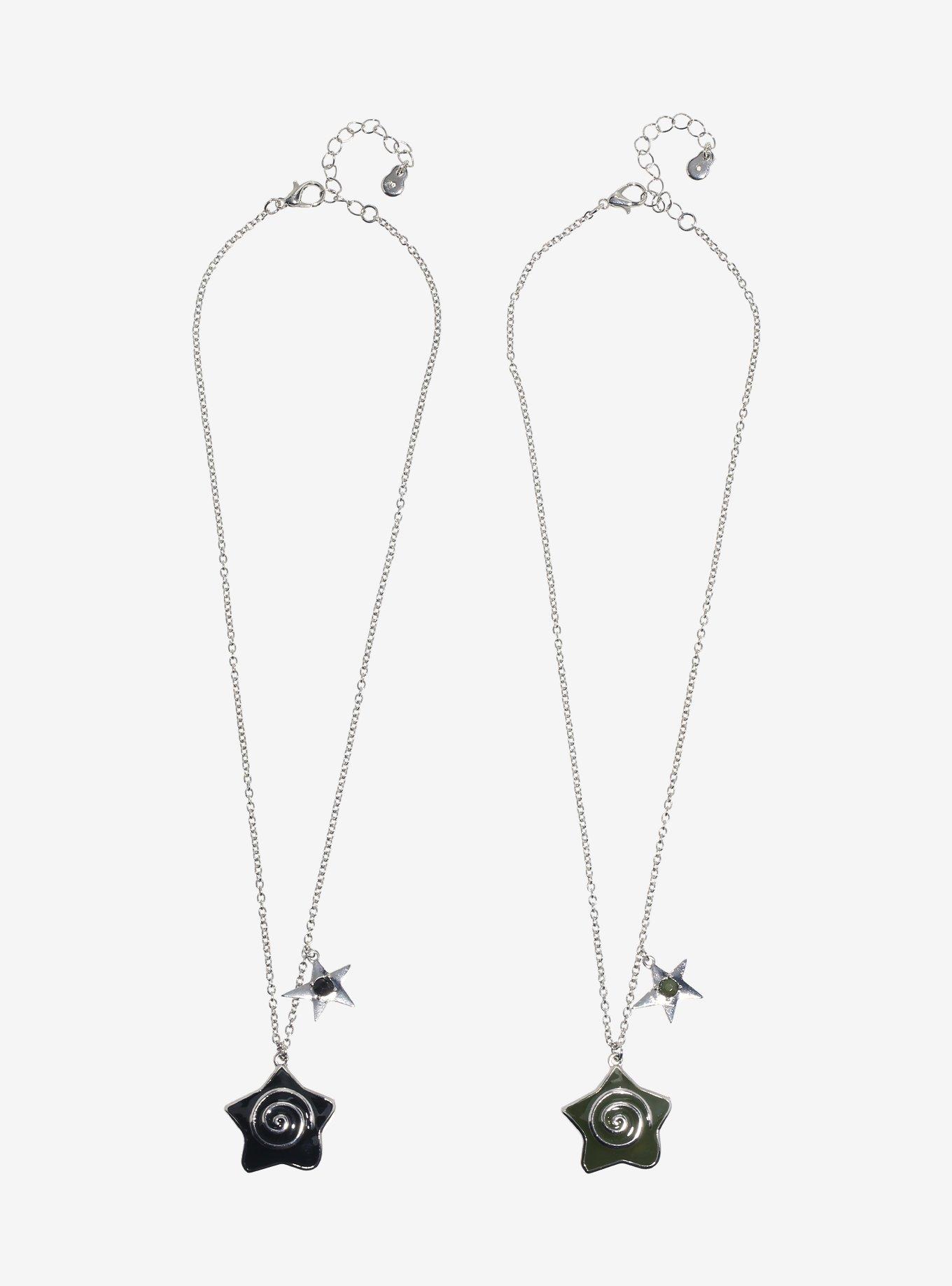 Spiral Star Charm Best Friend Necklace Set, , hi-res