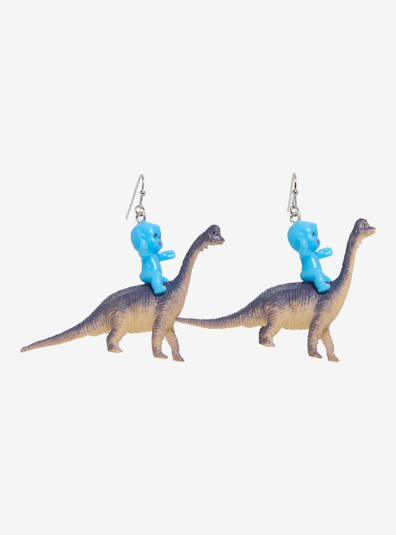 Alien Baby Dinosaur Drop Earrings, , alternate