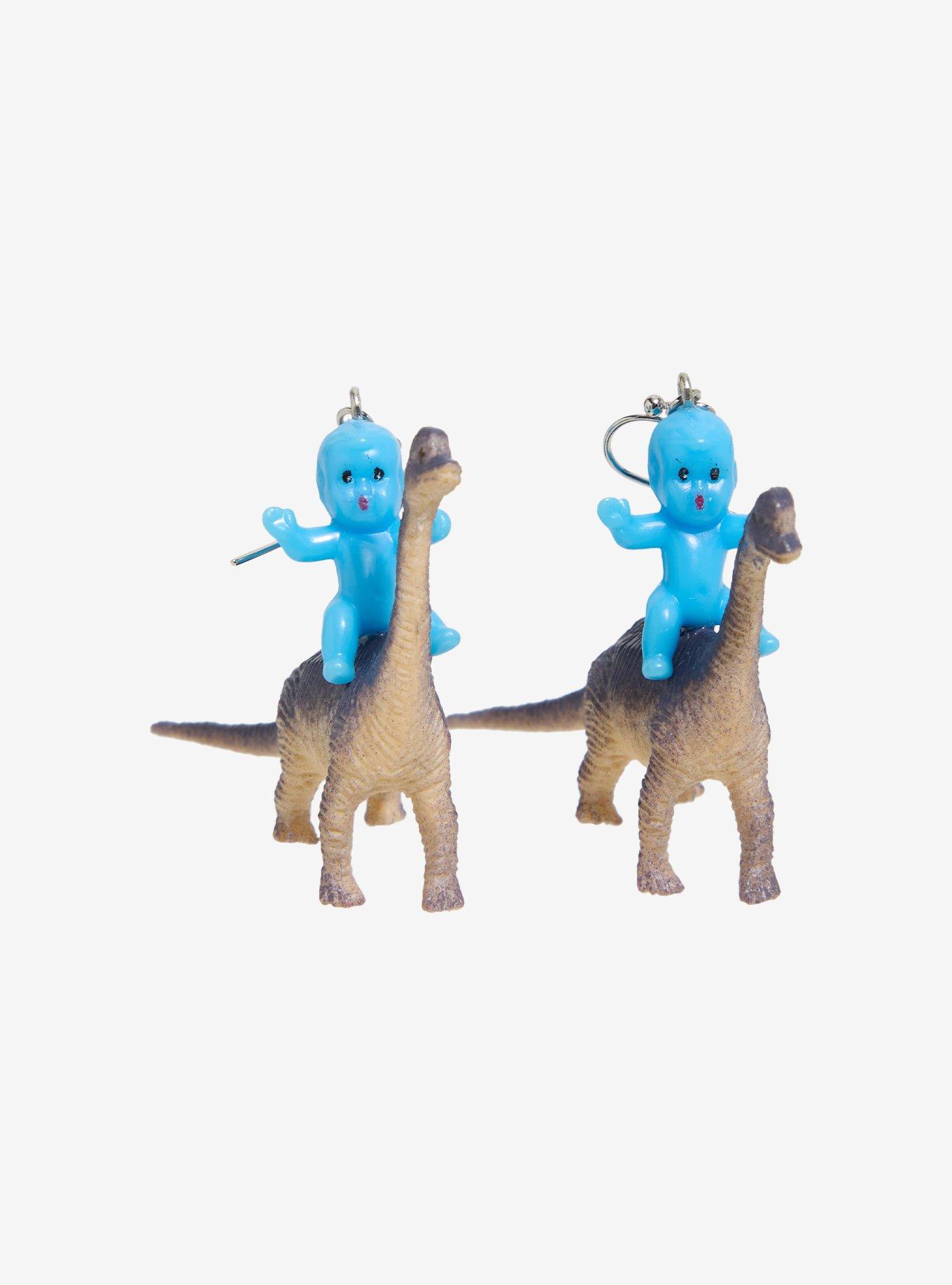 Alien Baby Dinosaur Drop Earrings, , alternate