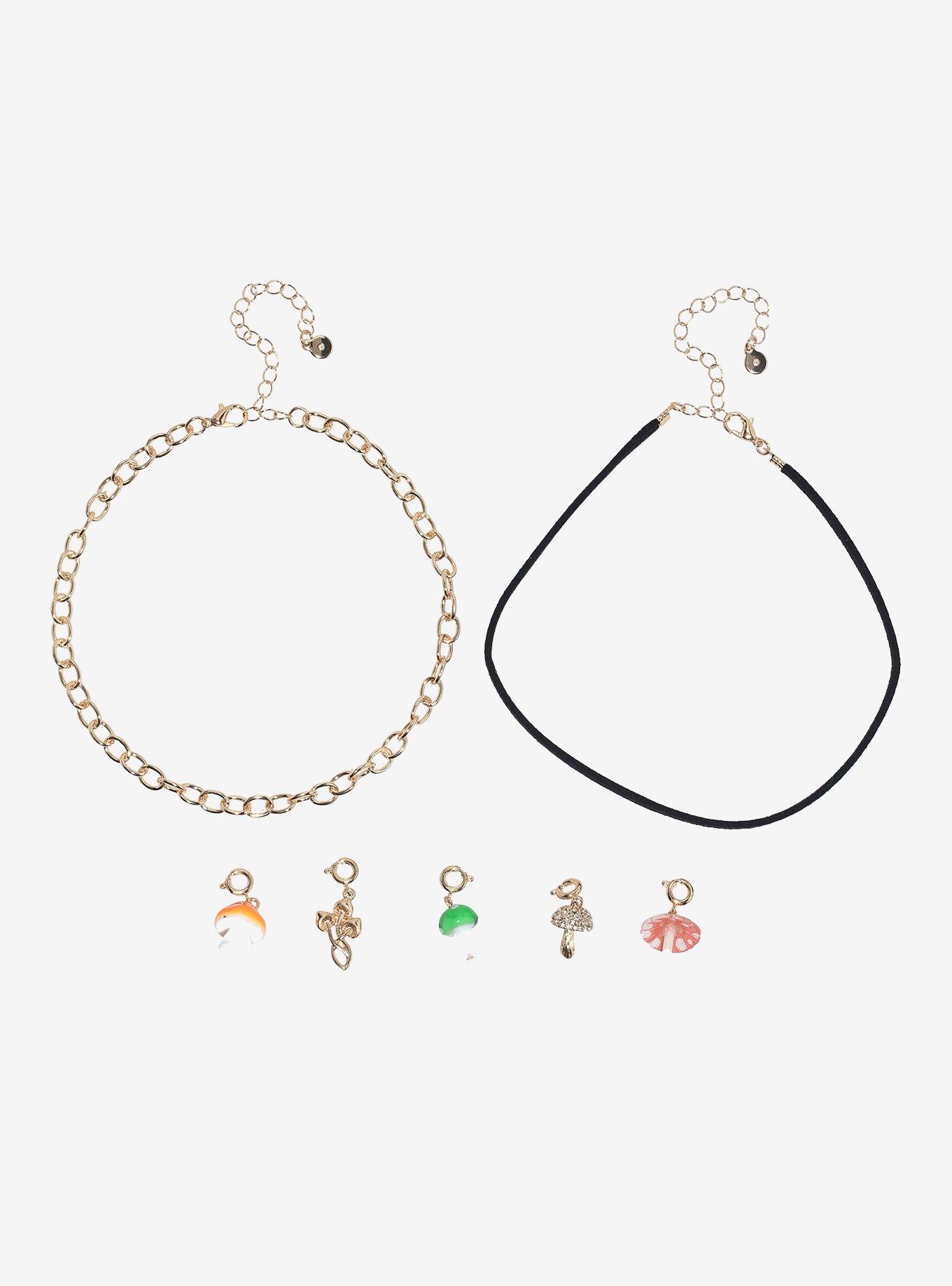 Thorn & Fable Mushroom Charm Choker Set, , hi-res