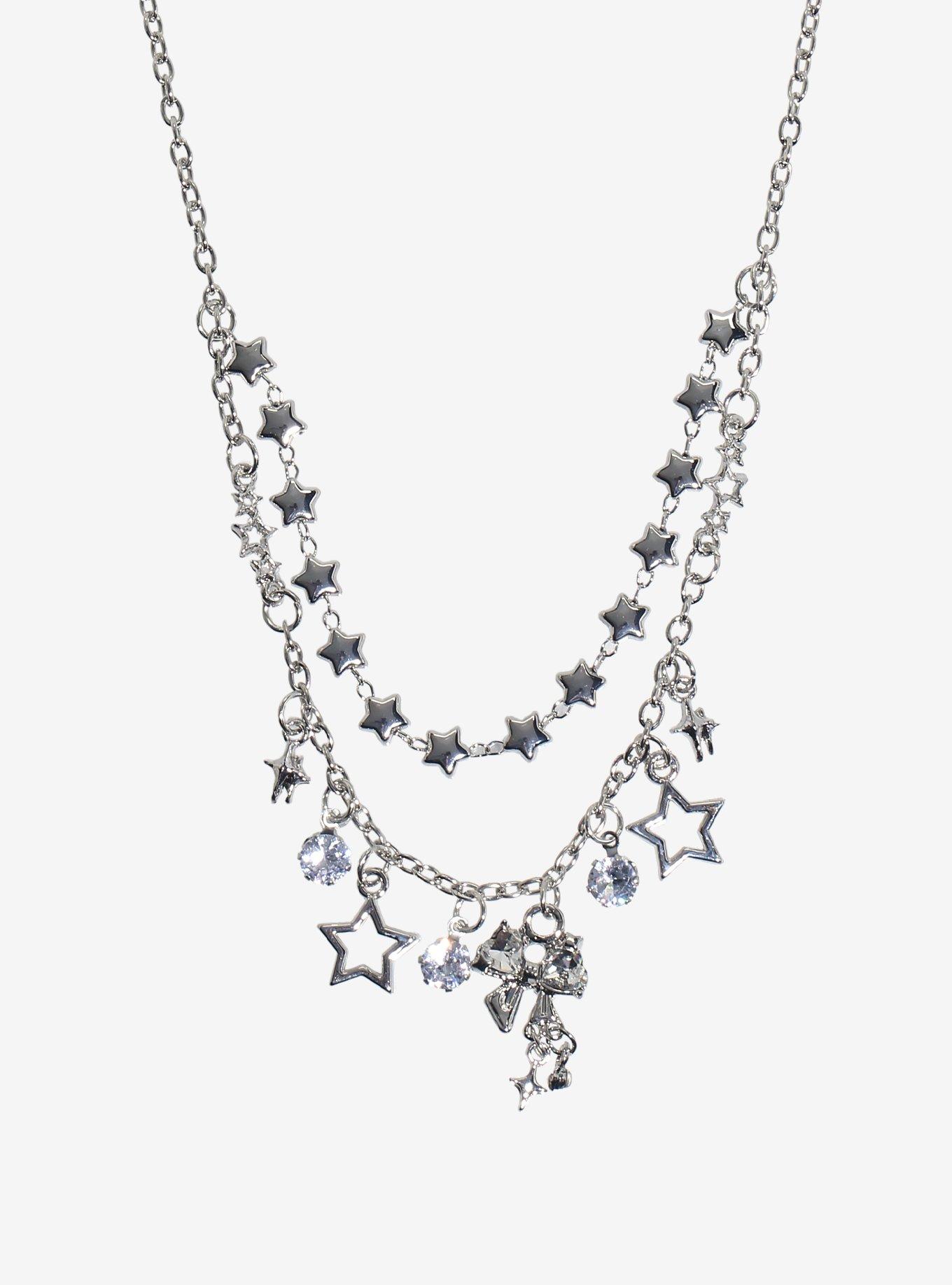 Cosmic Aura Star Charm Layered Necklace, , alternate