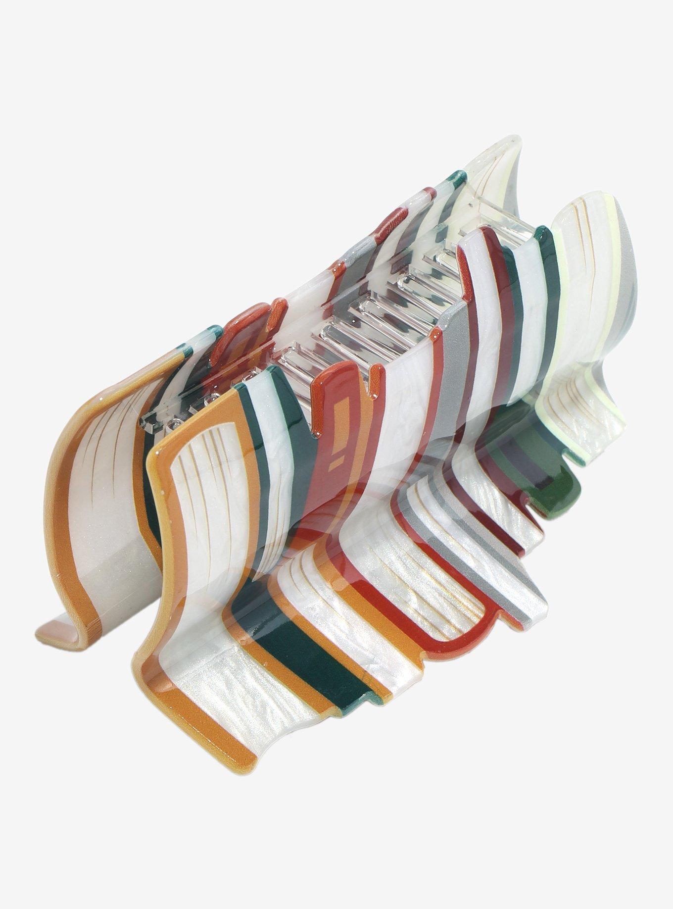 Thorn & Fable Stacked Books Claw Hair Clip, , alternate