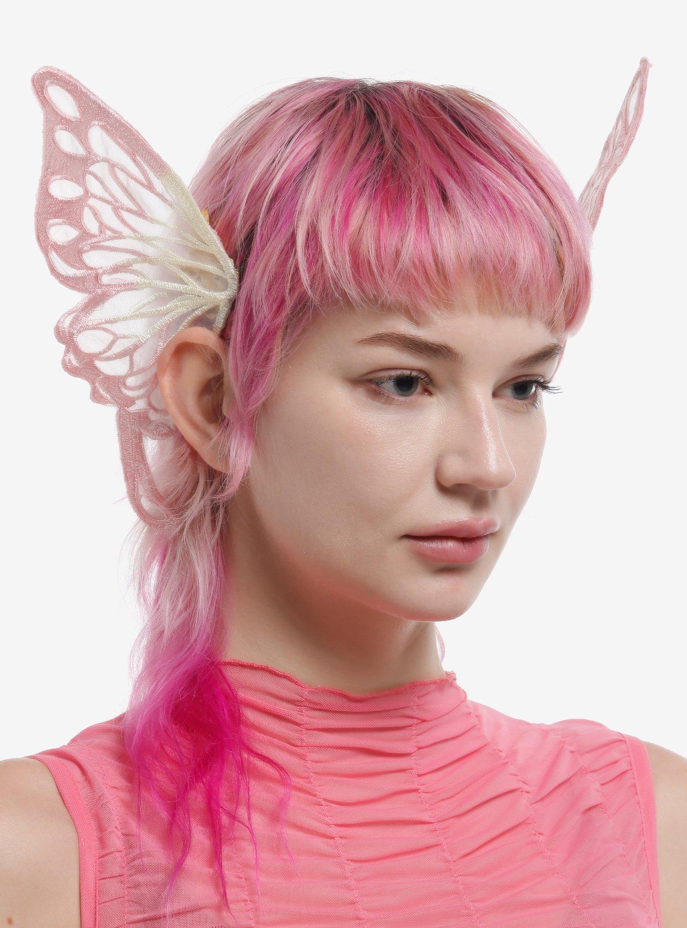 Sweet Society Pink & Yellow Butterfly Wing Hair Clip Set, , hi-res