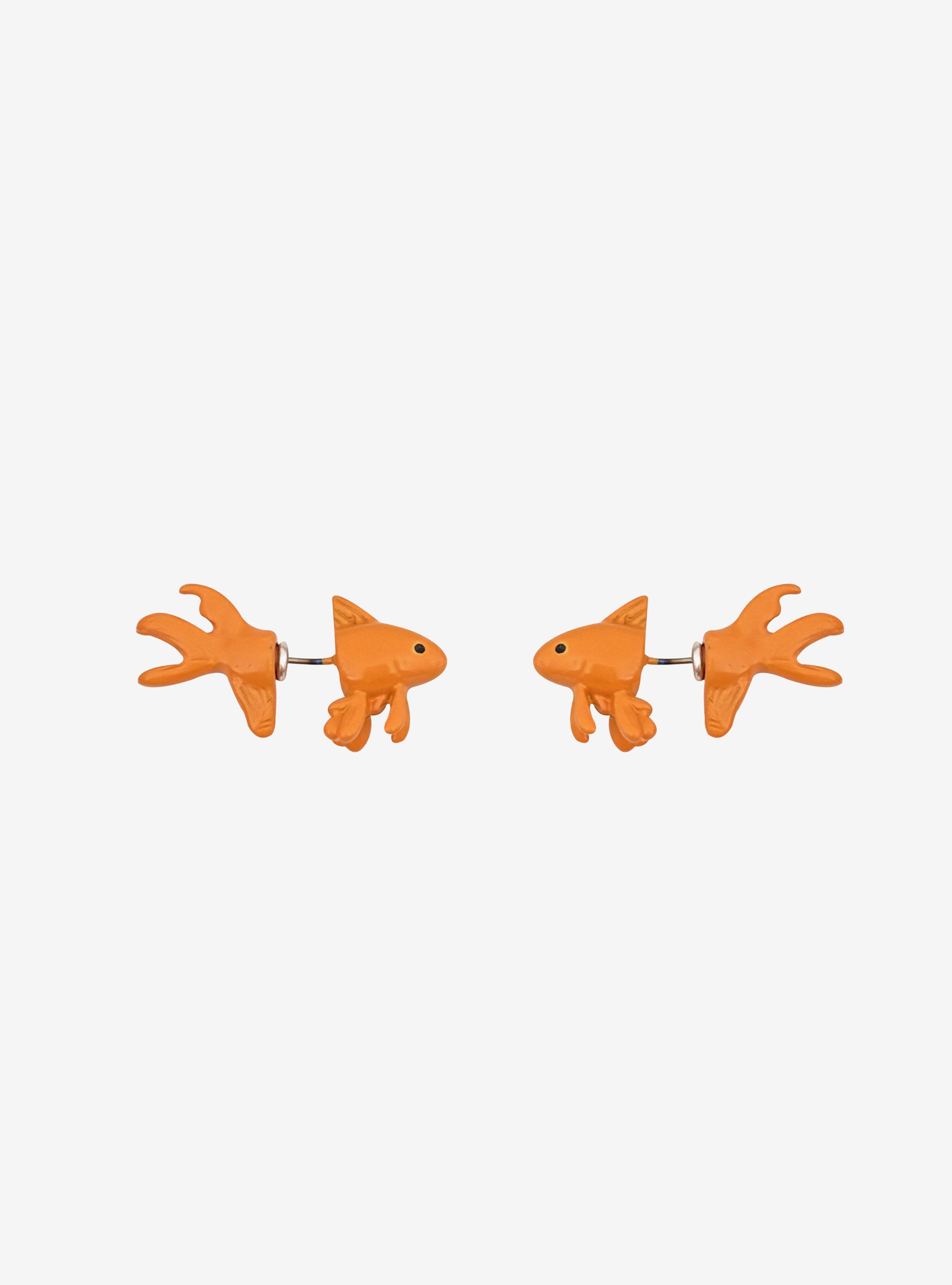 Sweet Society Goldfish Front/Back Earrings, , hi-res