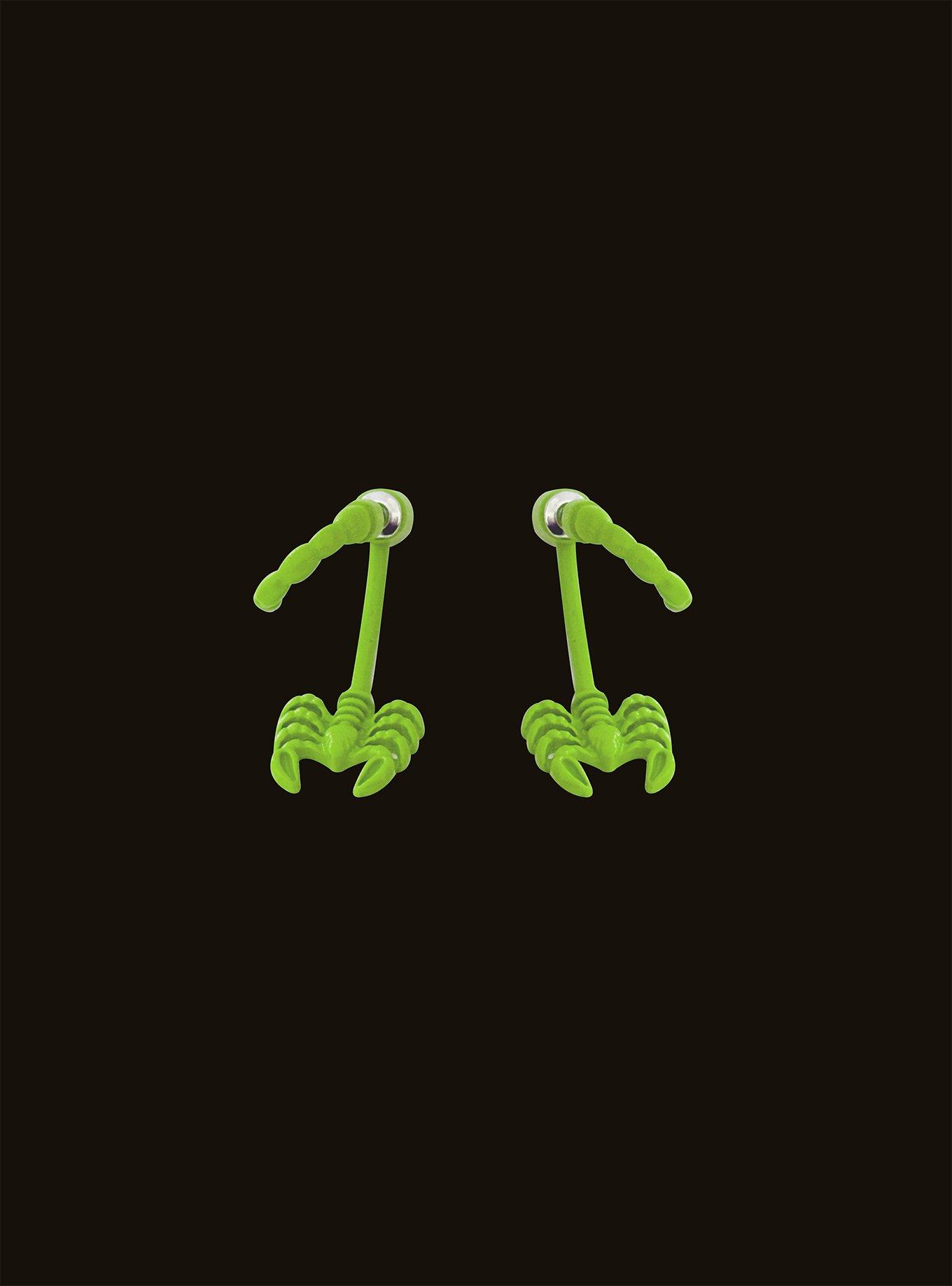 Scorpion Glow-In-The-Dark Front/Back Earrings, , alternate