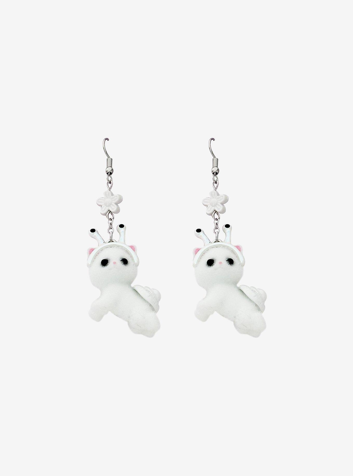 Sweet Society Snail Kitty Charm Earrings, , hi-res