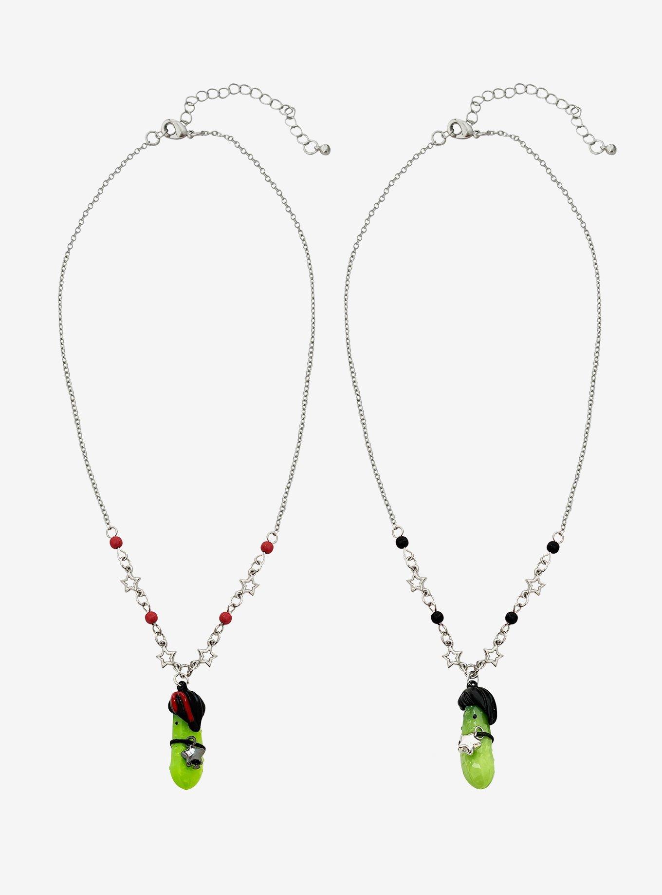 Emo Pickles Best Friend Necklace Set, , hi-res
