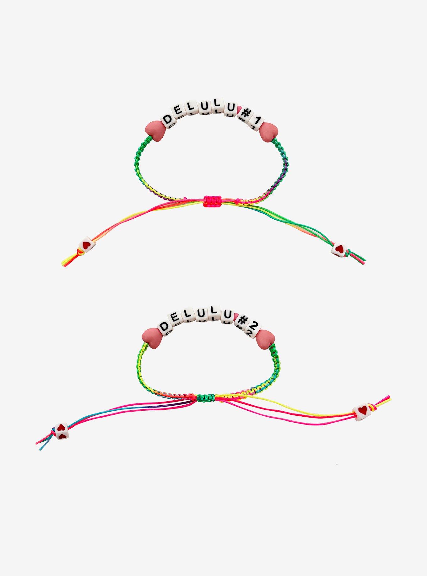 Sweet Society Delulu 1 & 2 Best Friend Cord Bracelet Set, , hi-res