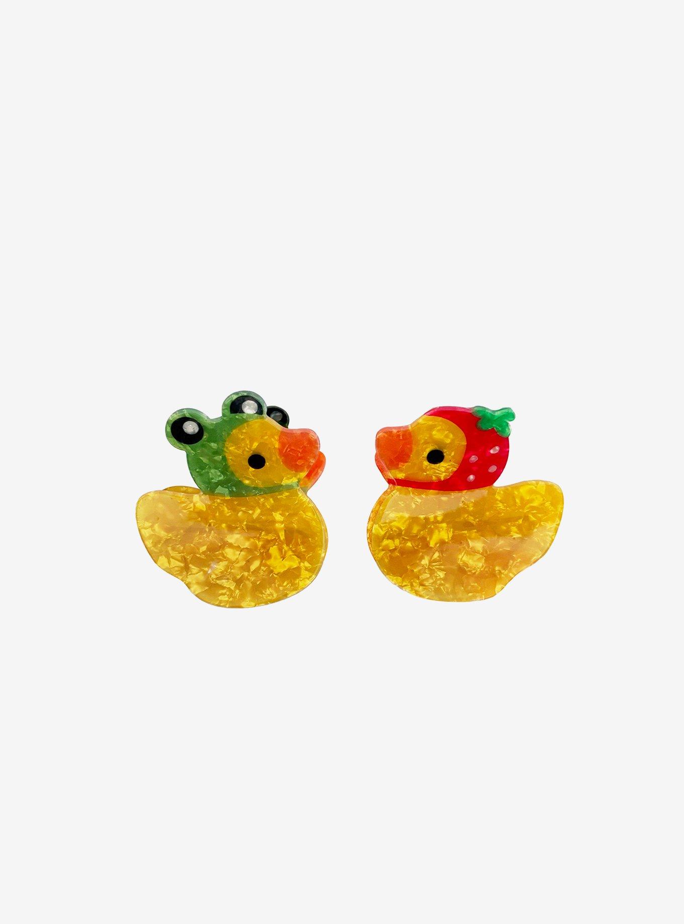 Sweet Society Rubber Duck Best Friend Claw Hair Clip Set, , hi-res