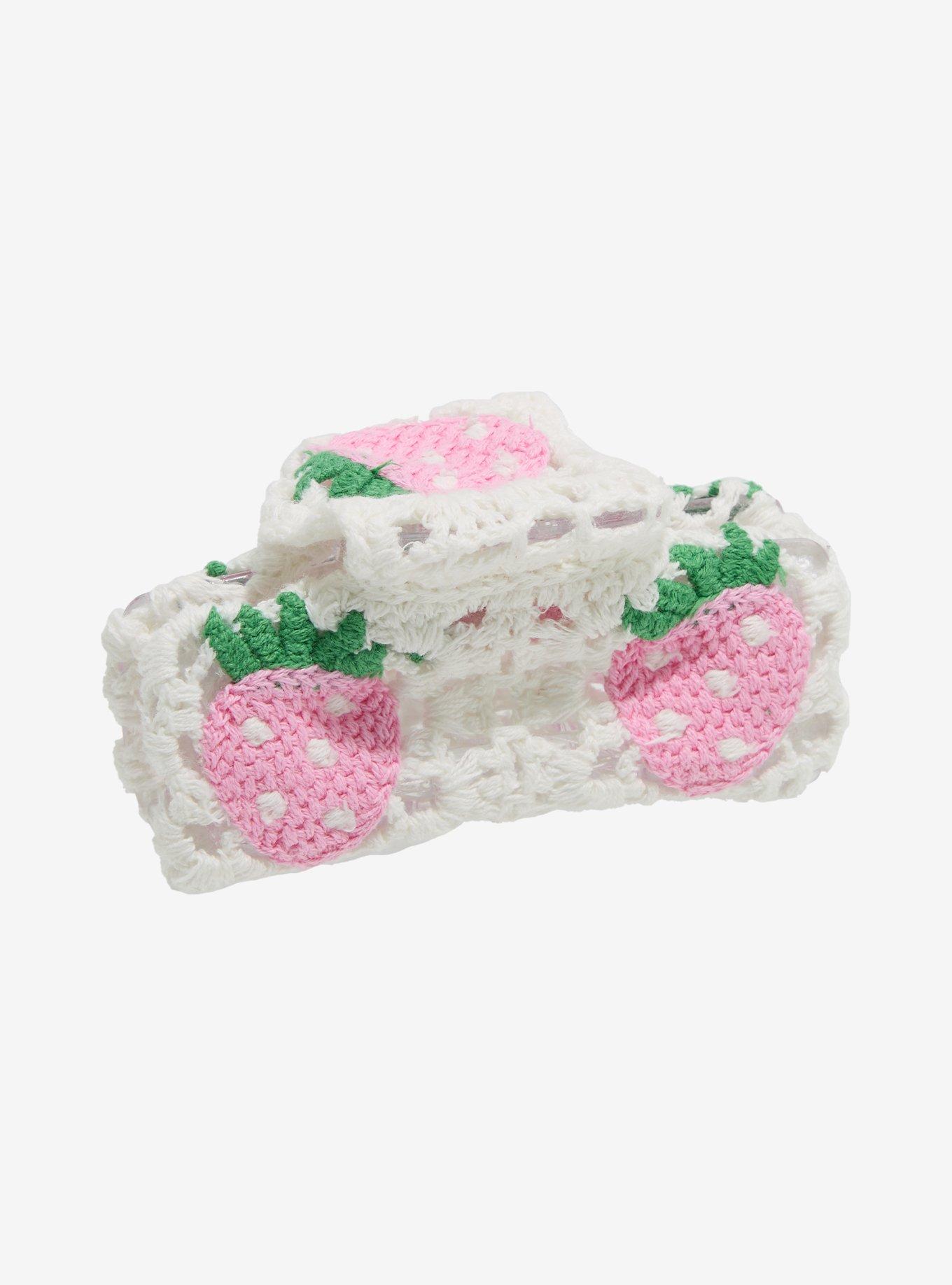 Sweet Society Crochet Strawberry Claw Hair Clip, , hi-res