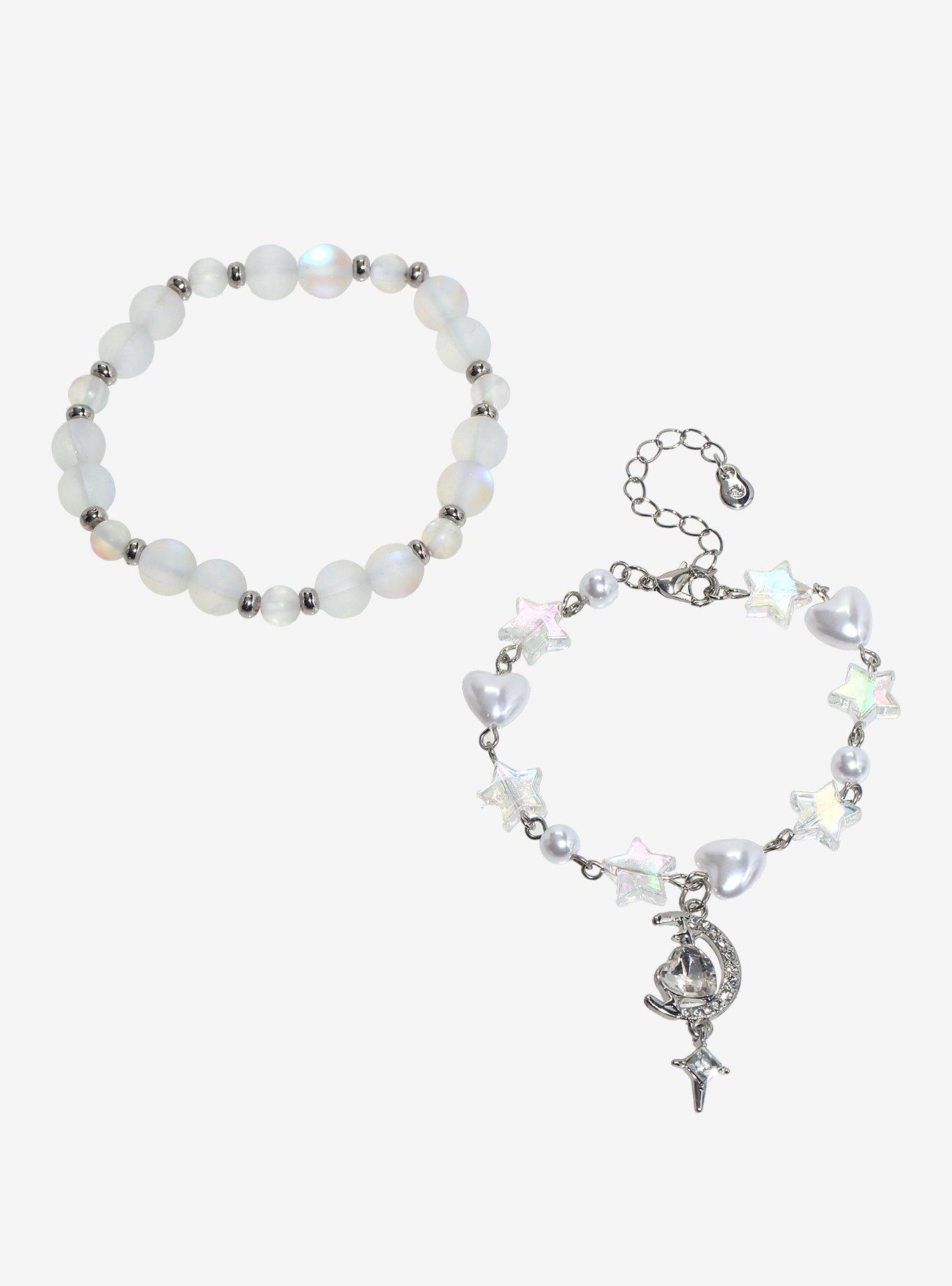 Cosmic Aura Pearlescent Celestial Bracelet Set, , alternate