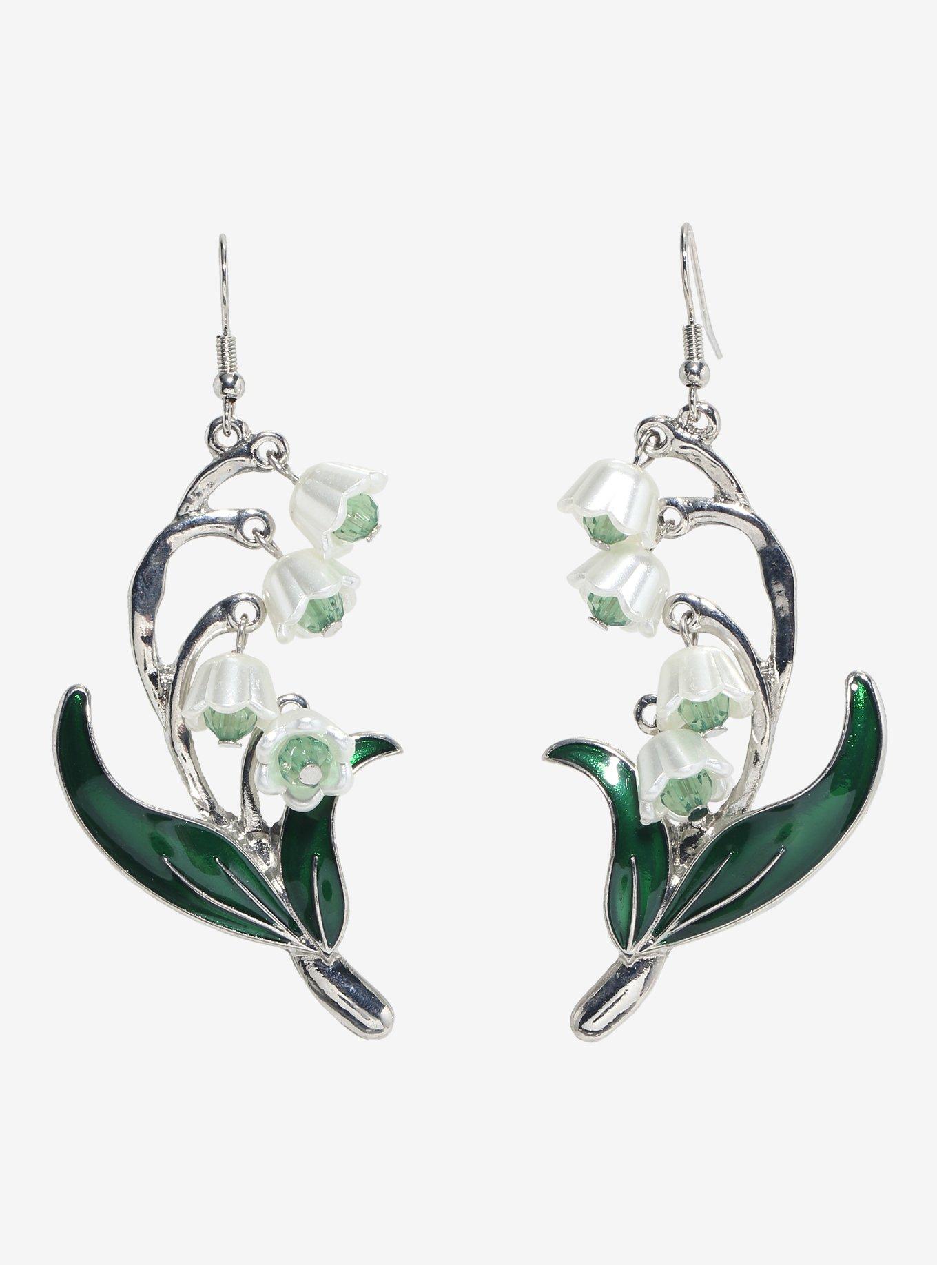 Thorn & Fable Lily Of The Valley Drop Earrings, , hi-res
