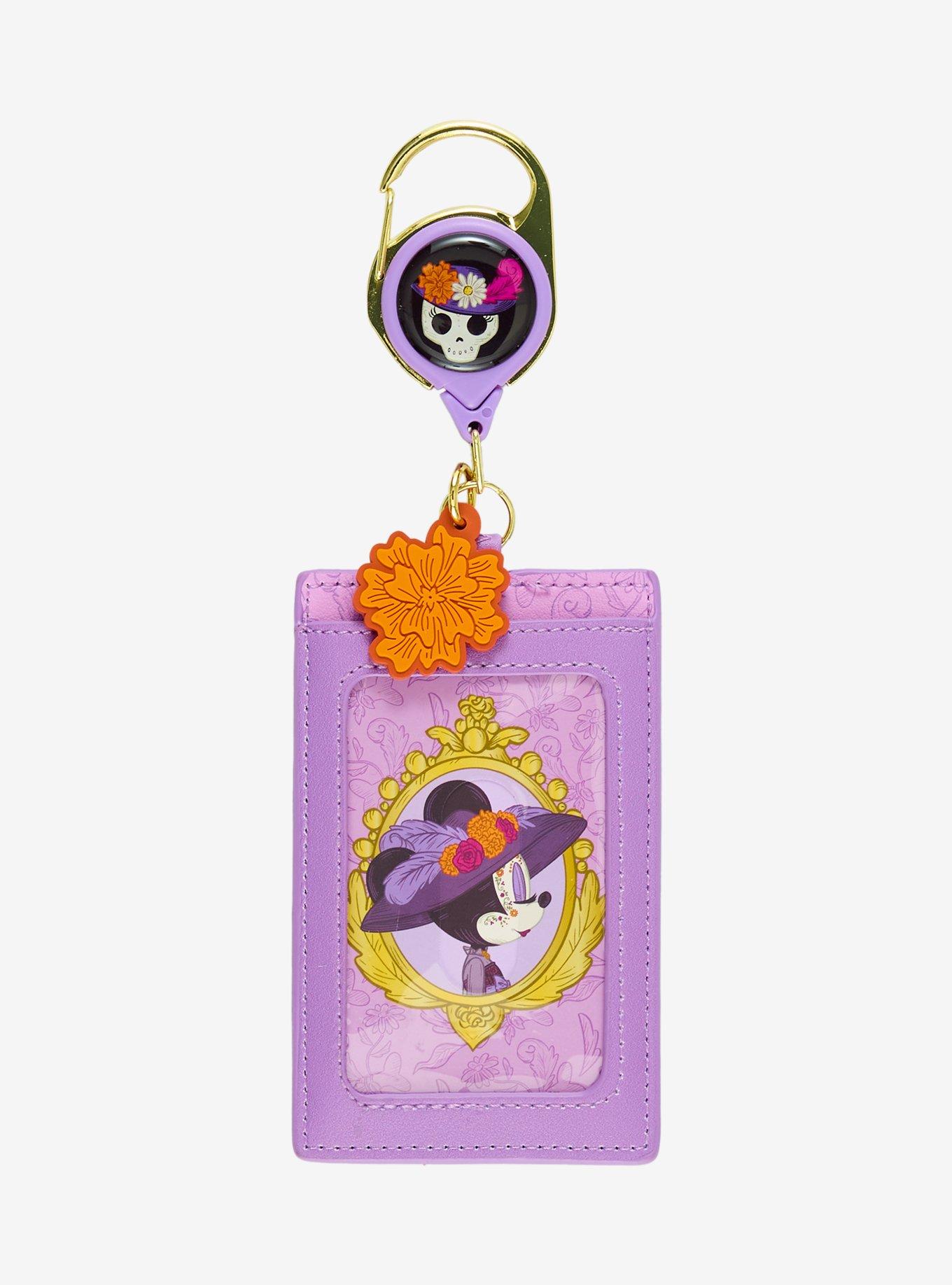 Disney Minnie Mouse Dia de los Muertos Floral Retractable Lanyard — BoxLunch Exclusive, , hi-res