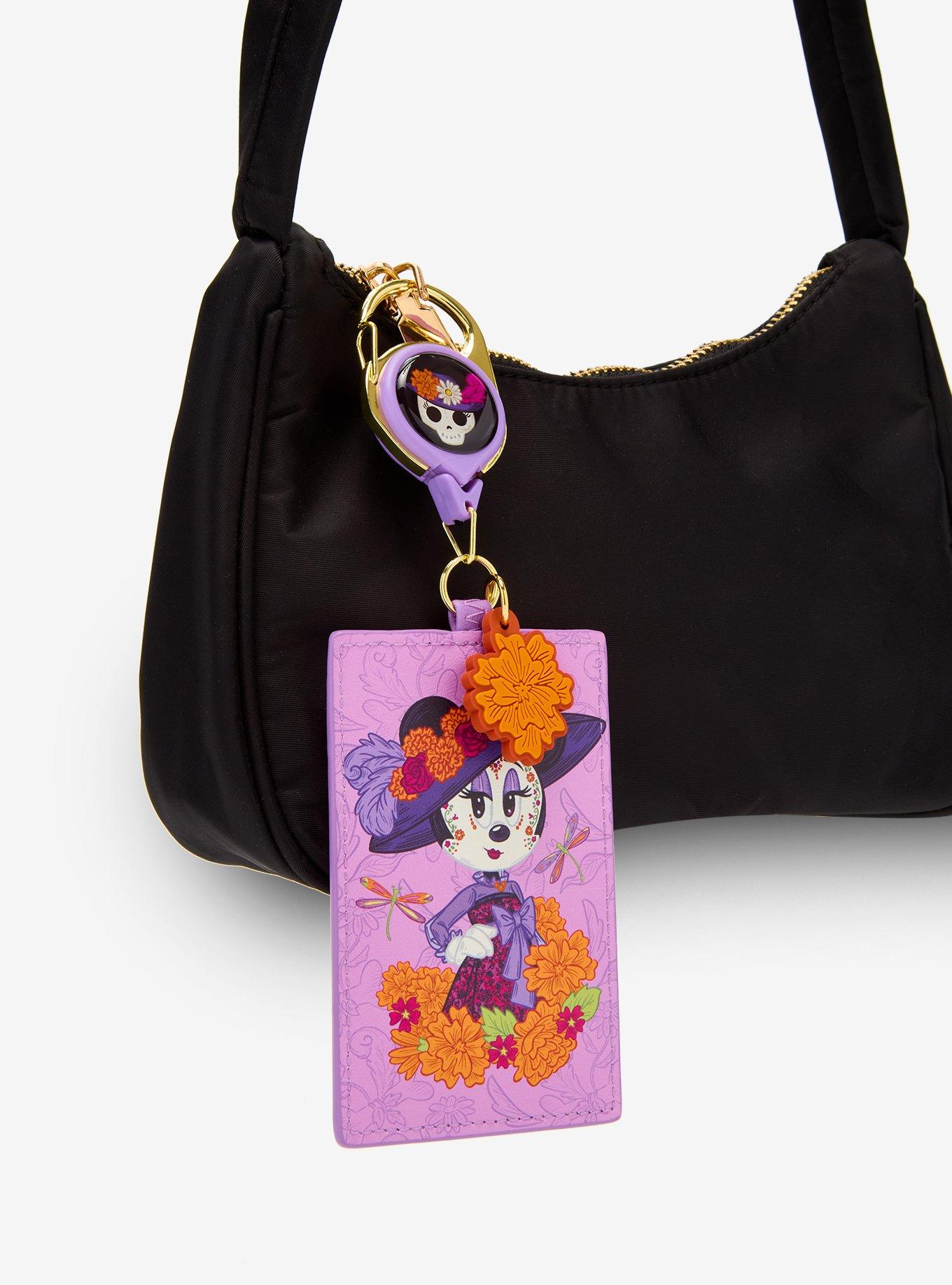 Disney Minnie Mouse Dia de los Muertos Floral Retractable Lanyard — BoxLunch Exclusive, , alternate