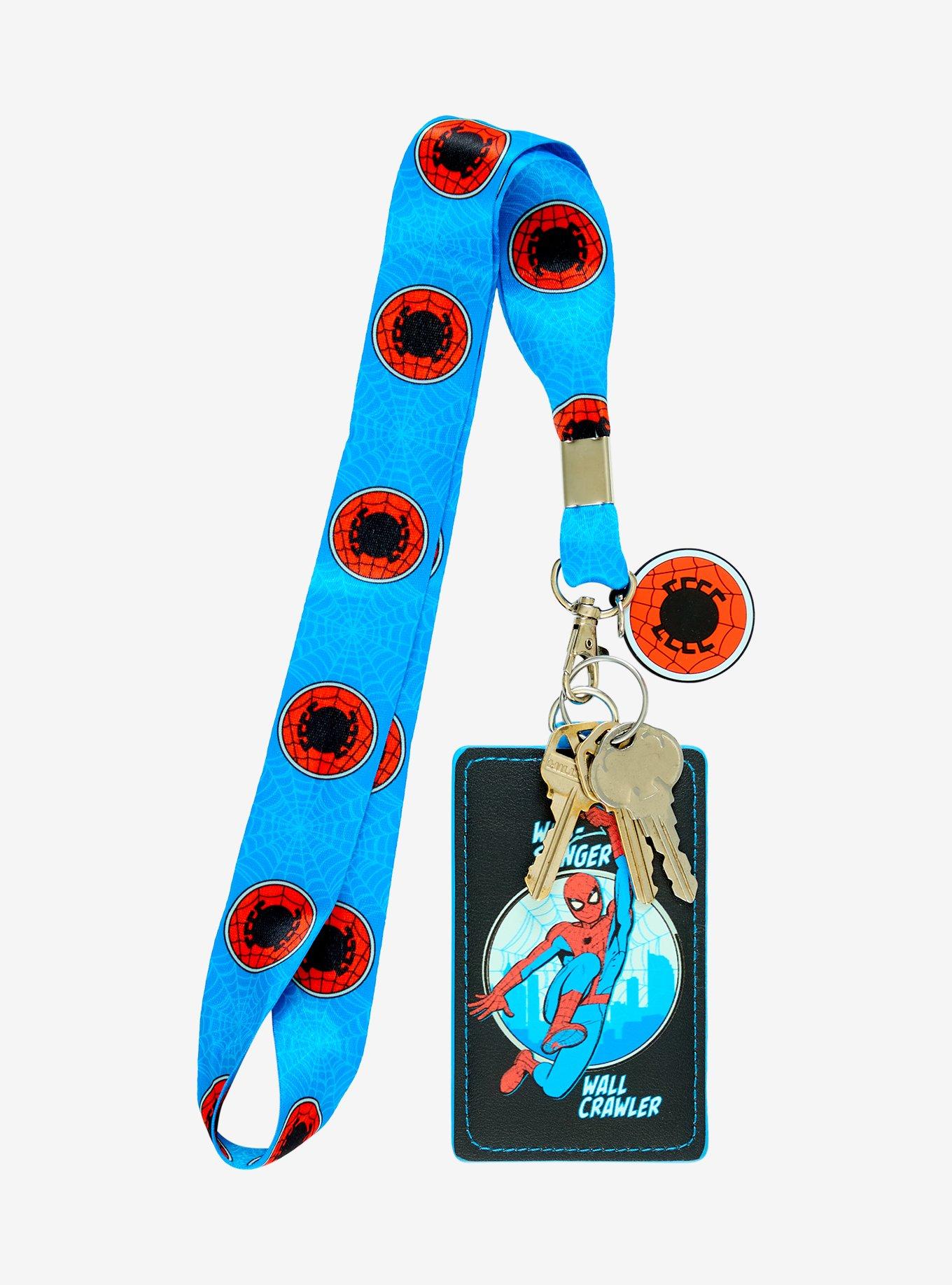 Marvel Spider-Man Logo Allover Print Lanyard - BoxLunch Exclusive, , alternate