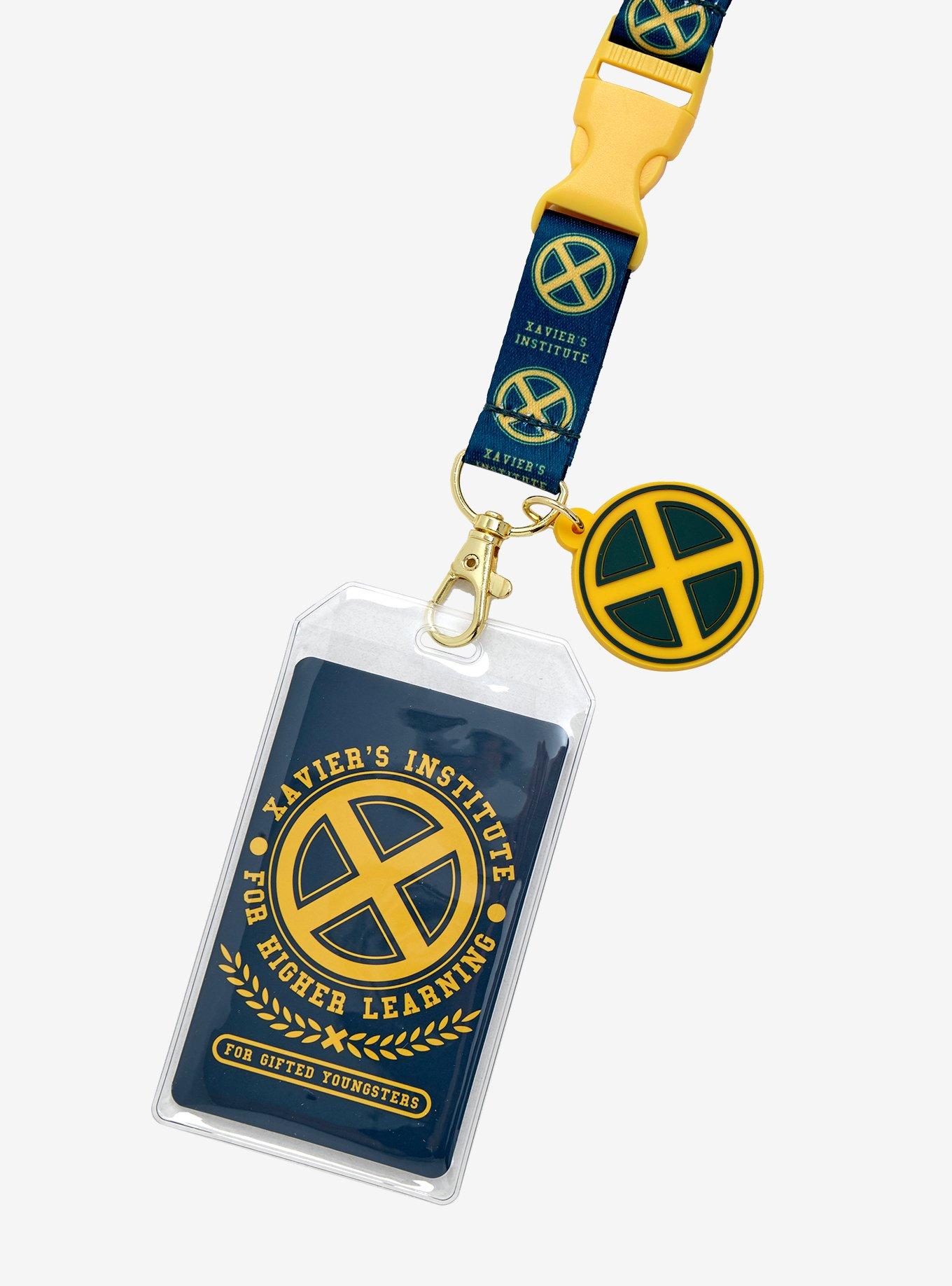 Marvel X-Men Xavier's Institute Logo Allover Print Lanyard - BoxLunch Exclusive, , hi-res