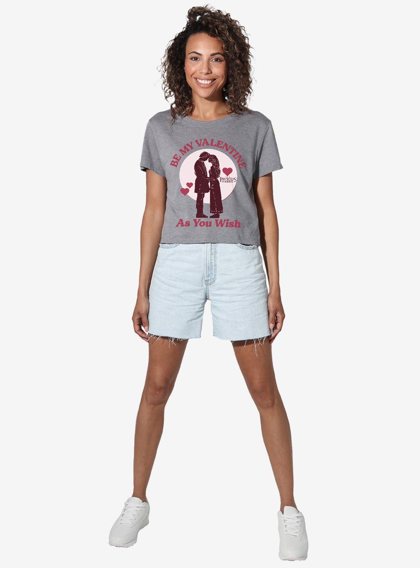 The Princess Bride Be My Valentine As You Wish Women's Crop Top T-Shirt, , hi-res