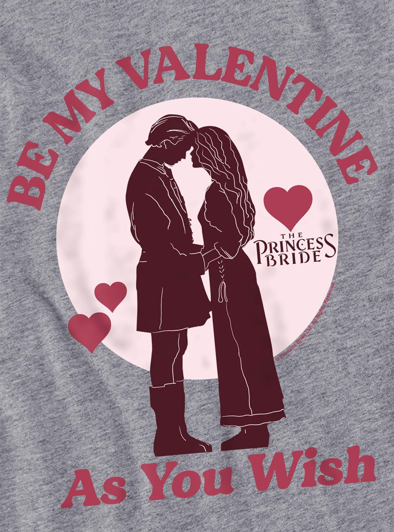 The Princess Bride Be My Valentine As You Wish Women's Crop Top T-Shirt, ATHLETIC HEATHER, alternate