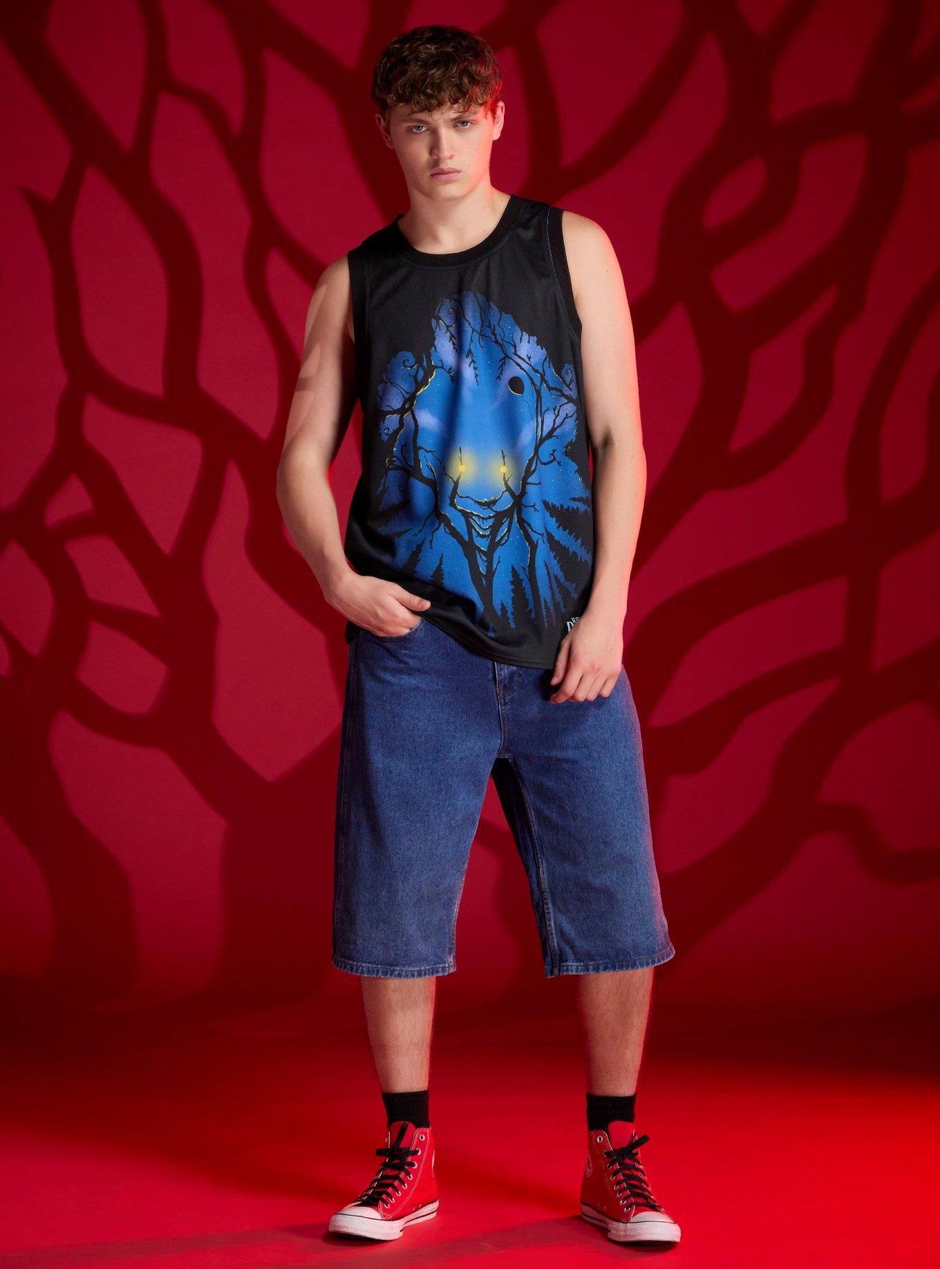 IT Pennywise Forest Face Basketball Jersey, NAVY, alternate