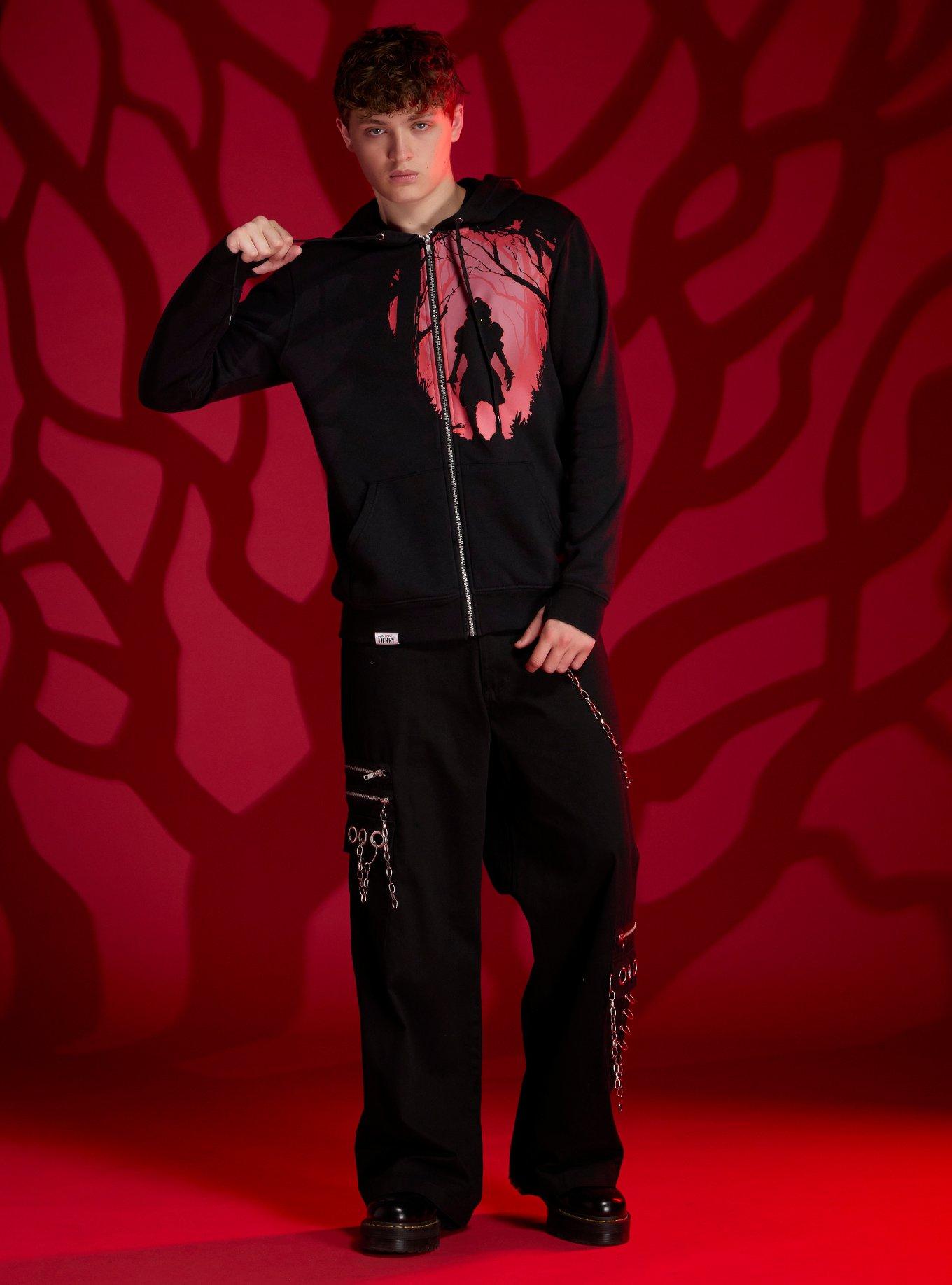 IT Pennywise Silhouette Eyes Hoodie, BLACK, alternate