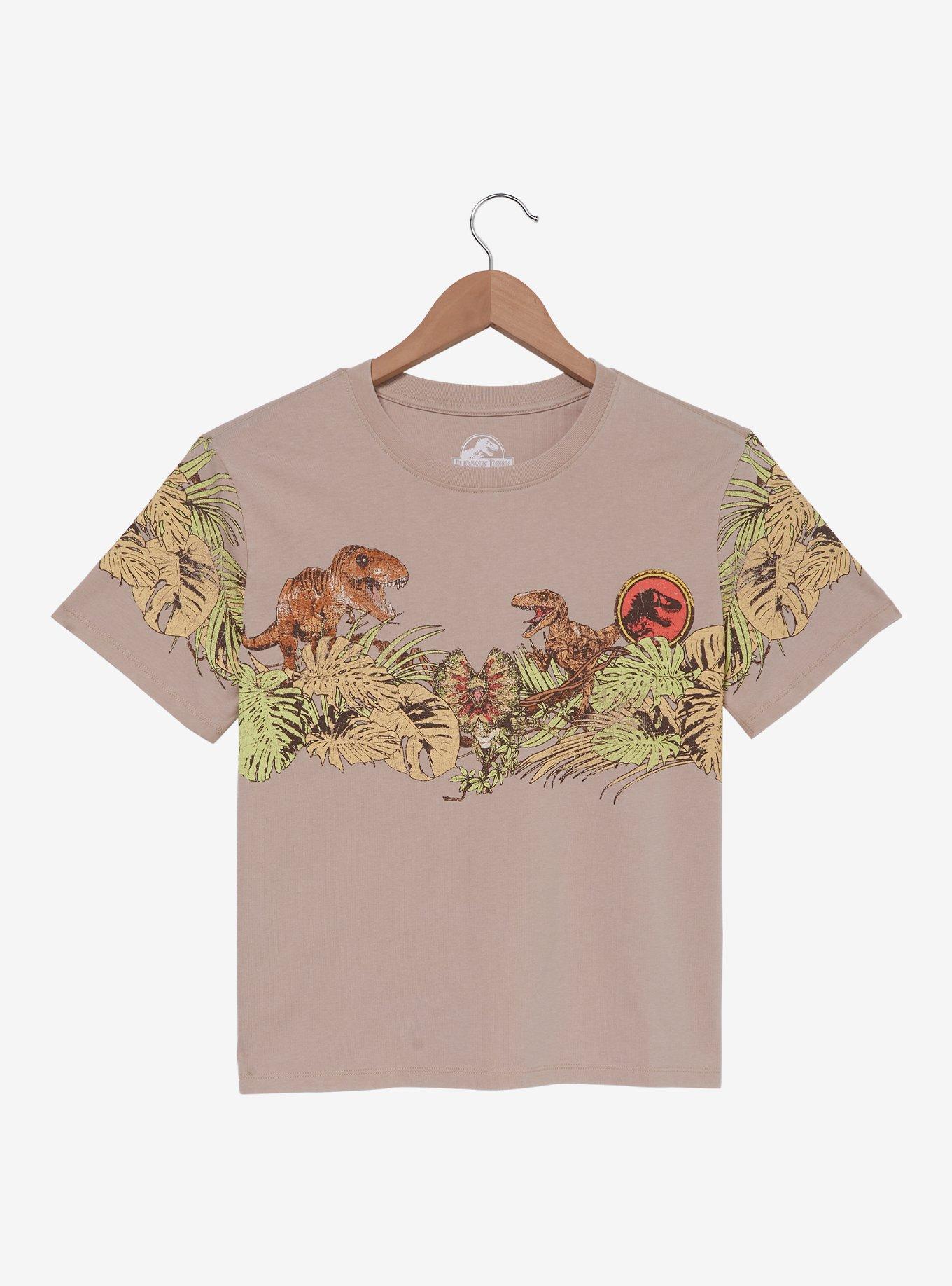 Jurassic Park Dinosaurs & Foliage Women's T-Shirt - BoxLunch Exclusive, , hi-res