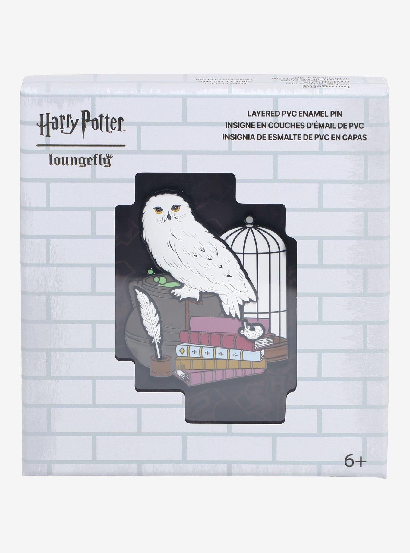 Loungefly Harry Potter Hedwig Hogwarts Supplies Enamel Pin — BoxLunch Exclusive, , hi-res