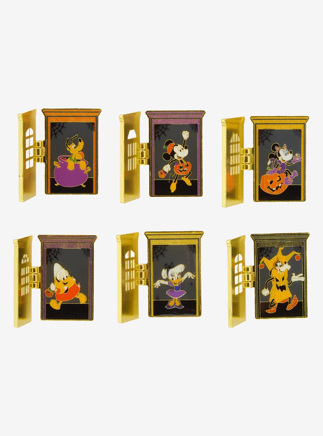 Loungefly Disney Mickey Mouse & Friends Trick-or-Treat Doors Hinged Blind Box Enamel Pin - BoxLunch Exclusive, , hi-res