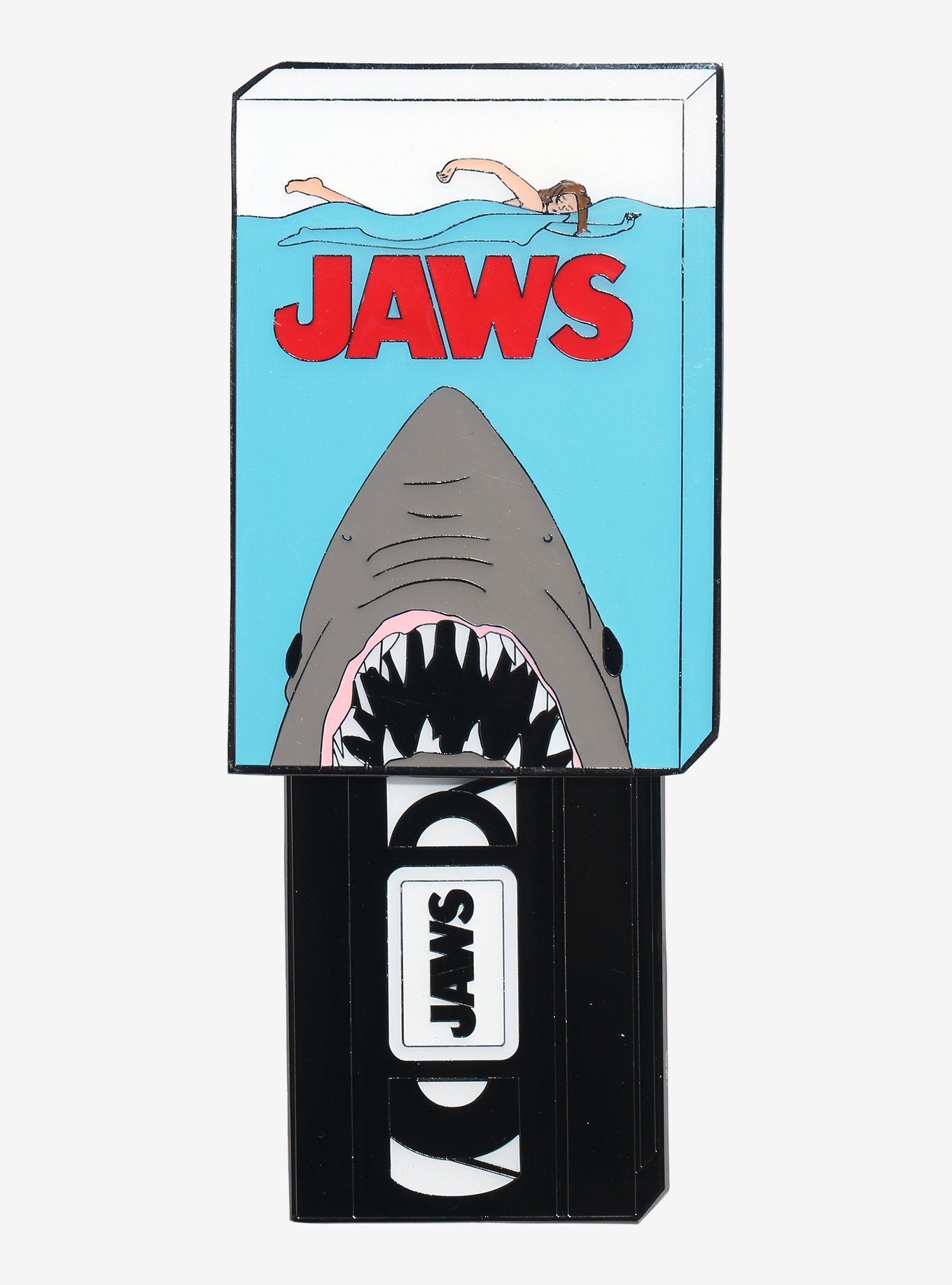 Loungefly Jaws VHS Tape Sliding Enamel Pin - BoxLunch Exclusive, , hi-res