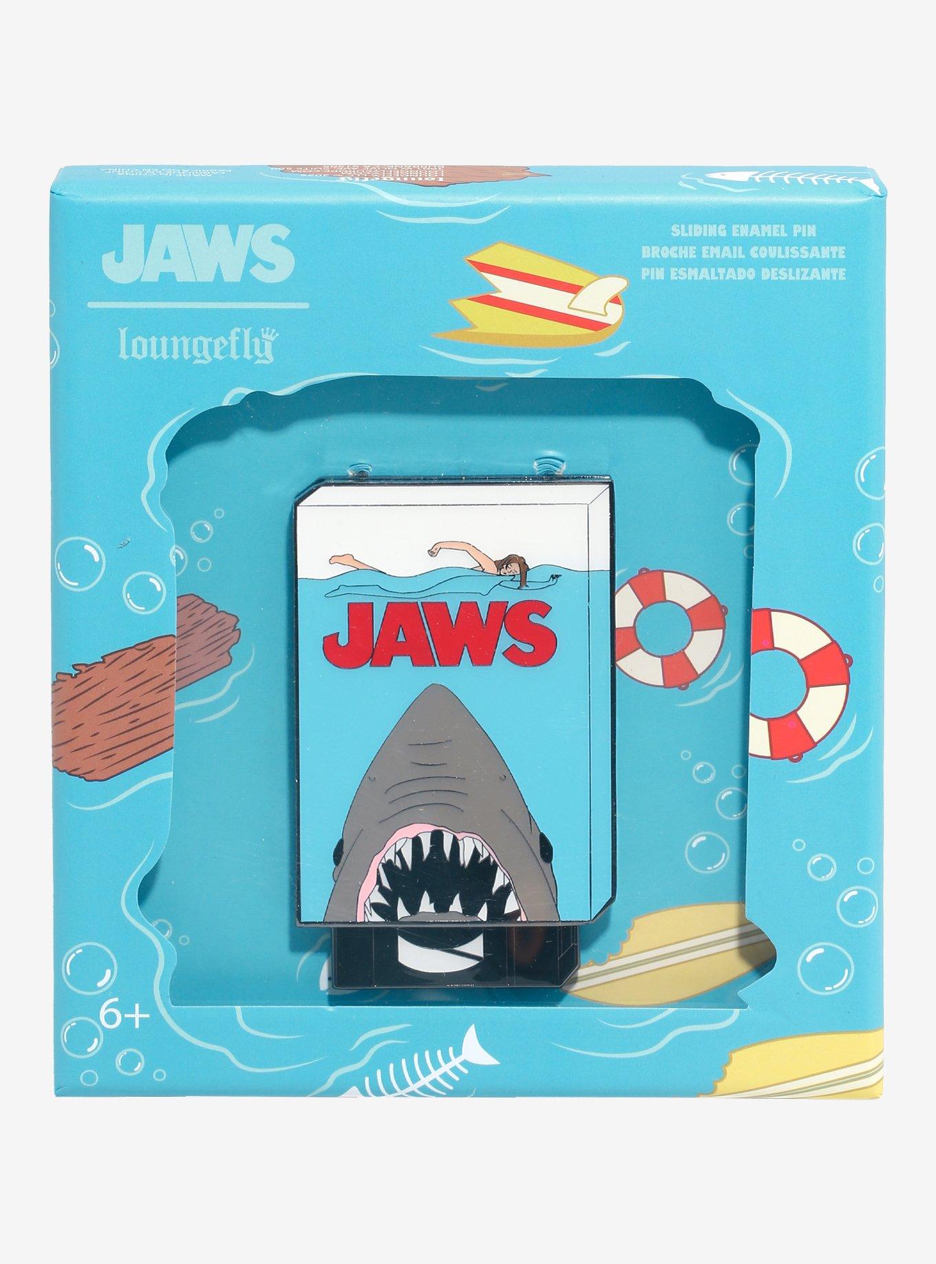 Loungefly Jaws VHS Tape Sliding Enamel Pin - BoxLunch Exclusive, , alternate