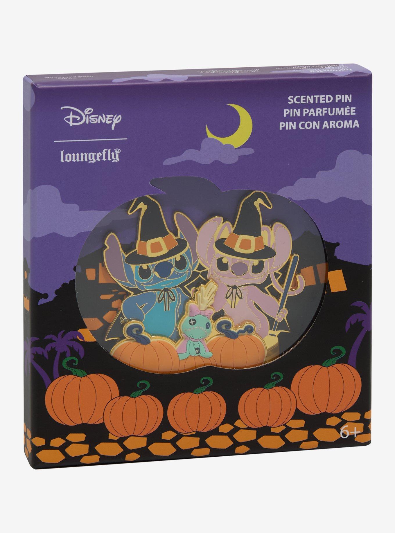 Loungefly Disney Lilo & Stitch Angel & Stitch Halloween Limited Edition Pumpkin Spice Scented Enamel Pin - BoxLunch Exclusive, , hi-res
