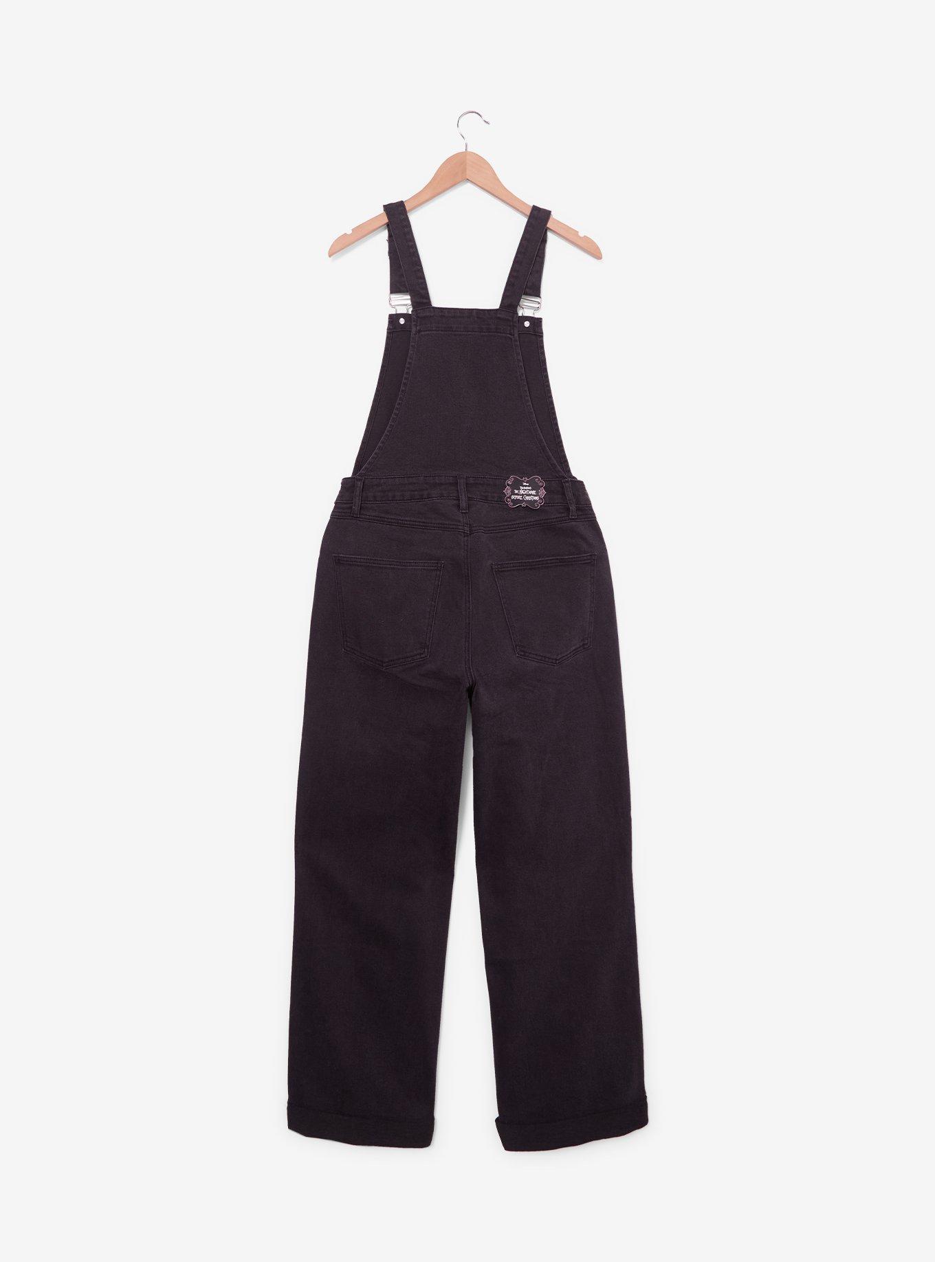 The Nightmare Before Christmas Jack & Sally Patchwork Glow-In-The-Dark Overalls, , hi-res