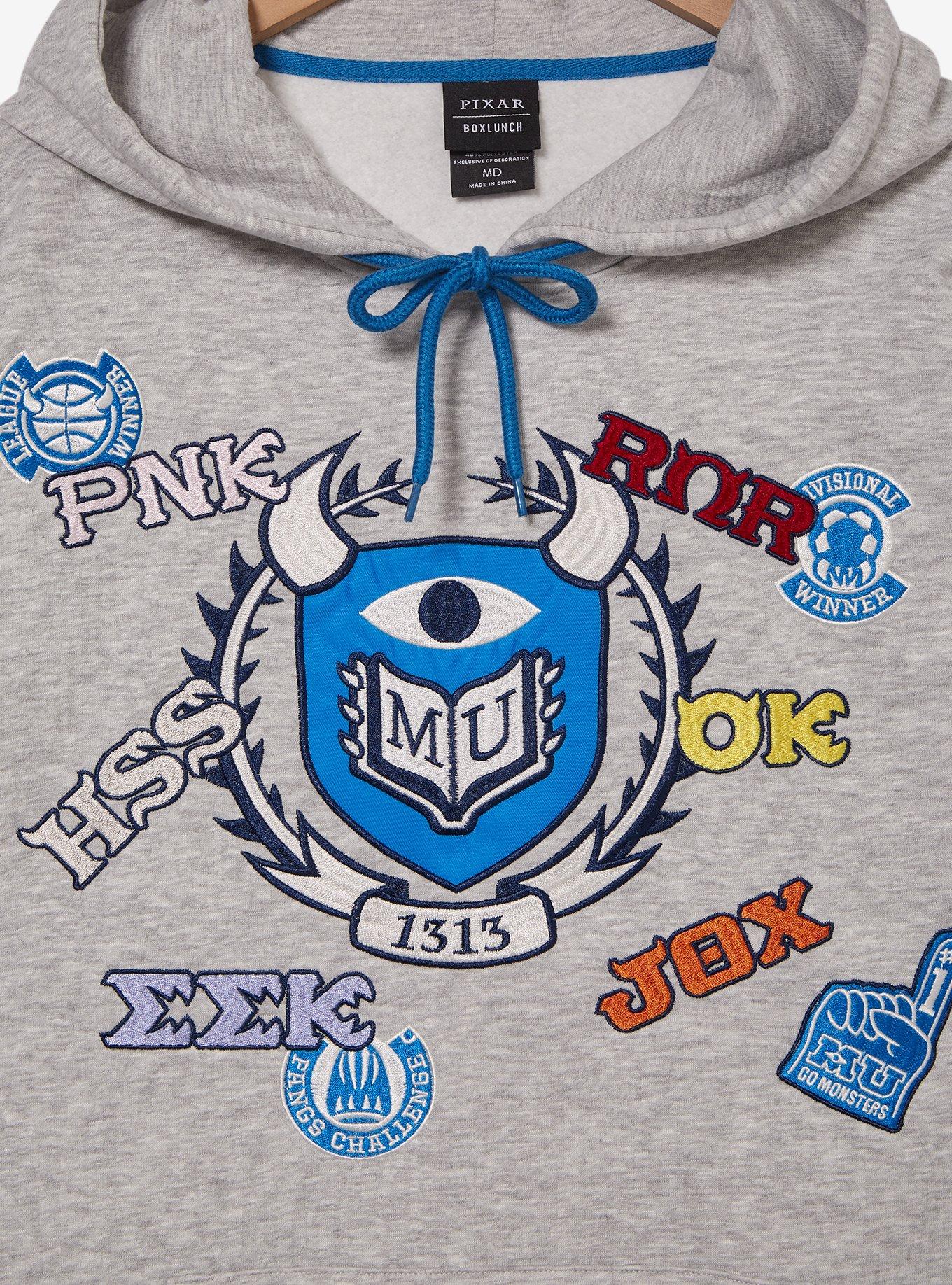 Disney Pixar Monsters University Crest Hoodie - BoxLunch Exclusive, BLUE, alternate