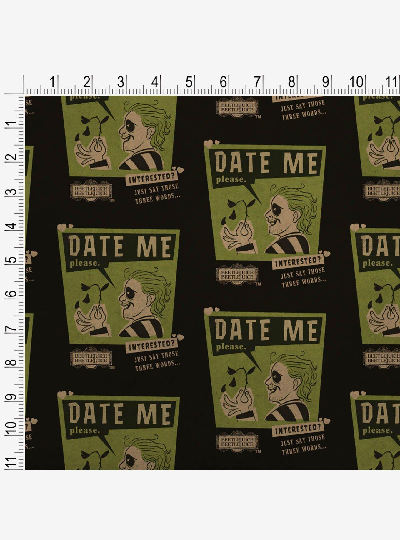 Beetlejuice Date Me Dark Premium Kraft Wrapping Paper, , alternate