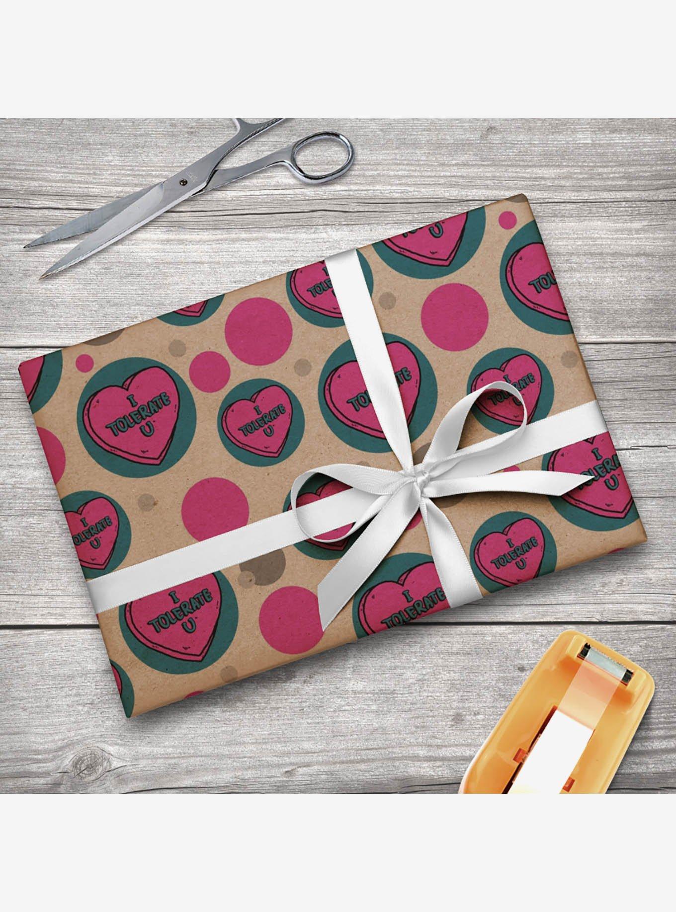 I Tolerate U Love You Premium Kraft Wrapping Paper, , hi-res