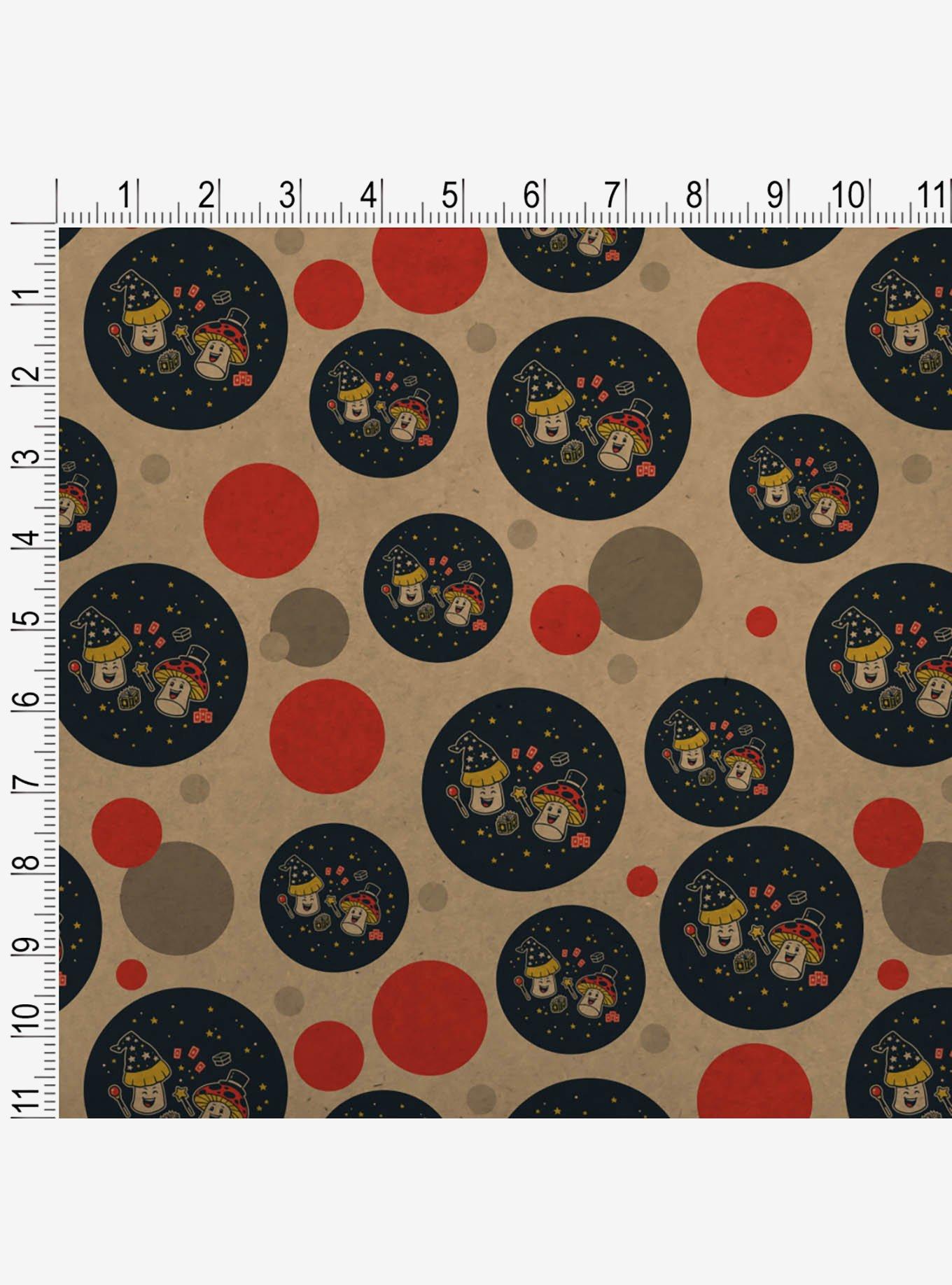 Magic Mushrooms Premium Kraft Wrapping Paper, , alternate