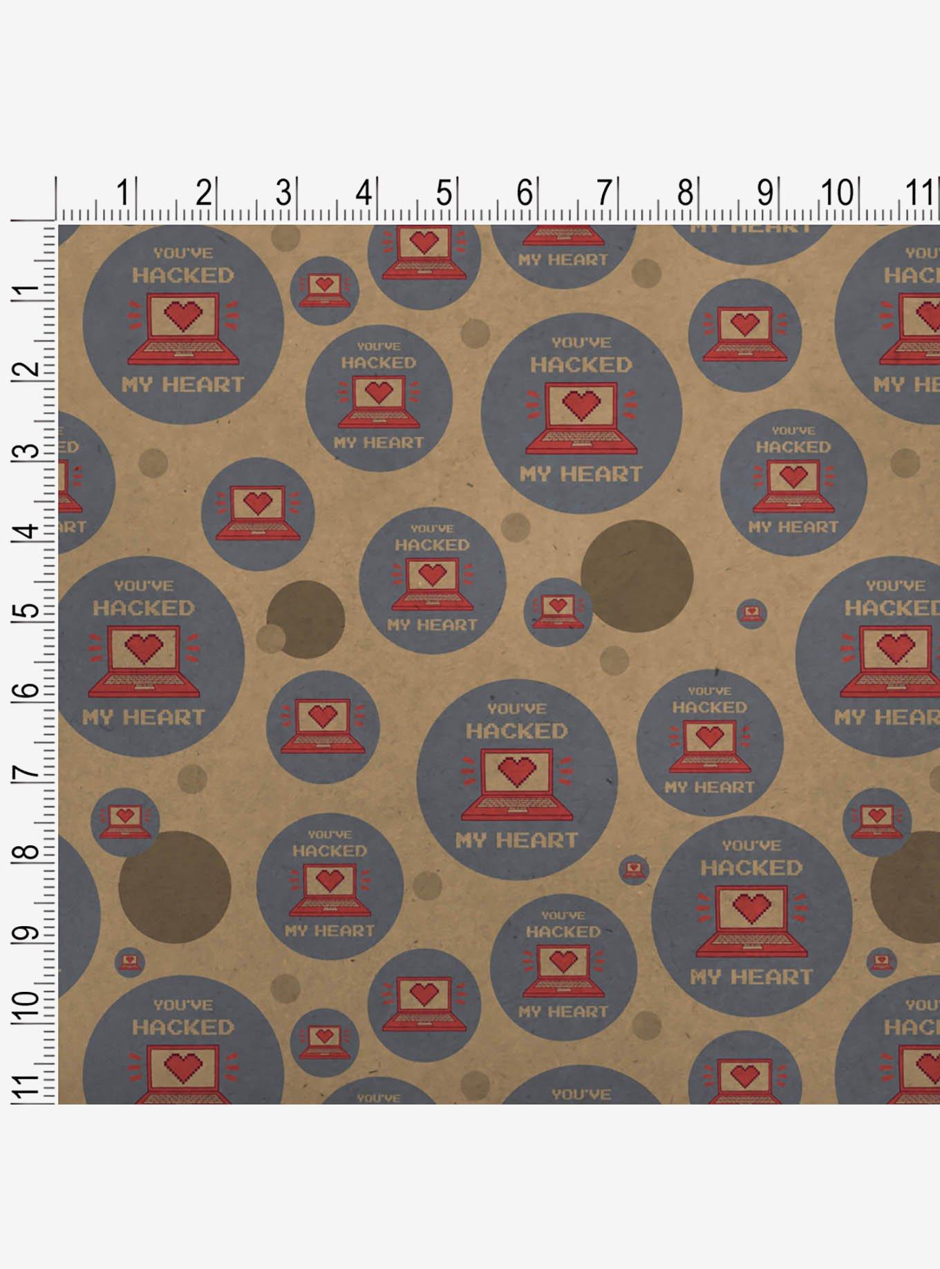 You've Hacked My Heart Love Premium Kraft Wrapping Paper, , alternate