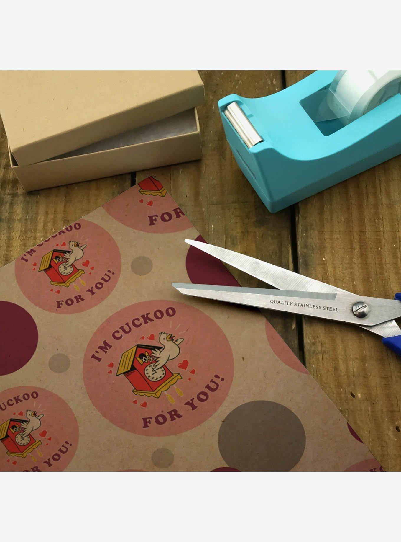 I'm Cuckoo For You Crazy Clock Premium Kraft Wrapping Paper, , alternate