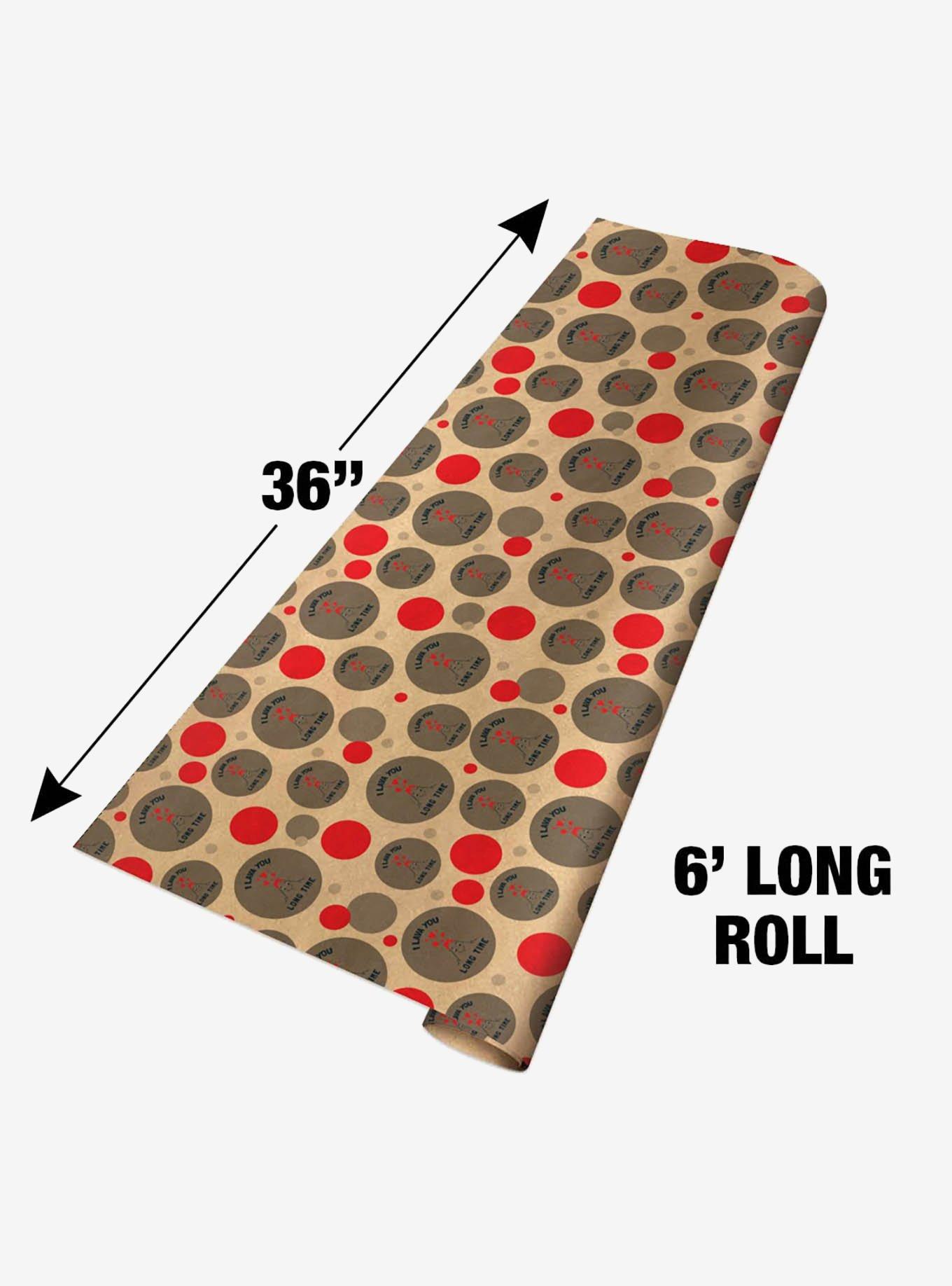 I Lava You Long Time Love Volcano Erupting Premium Kraft Wrapping Paper, , alternate
