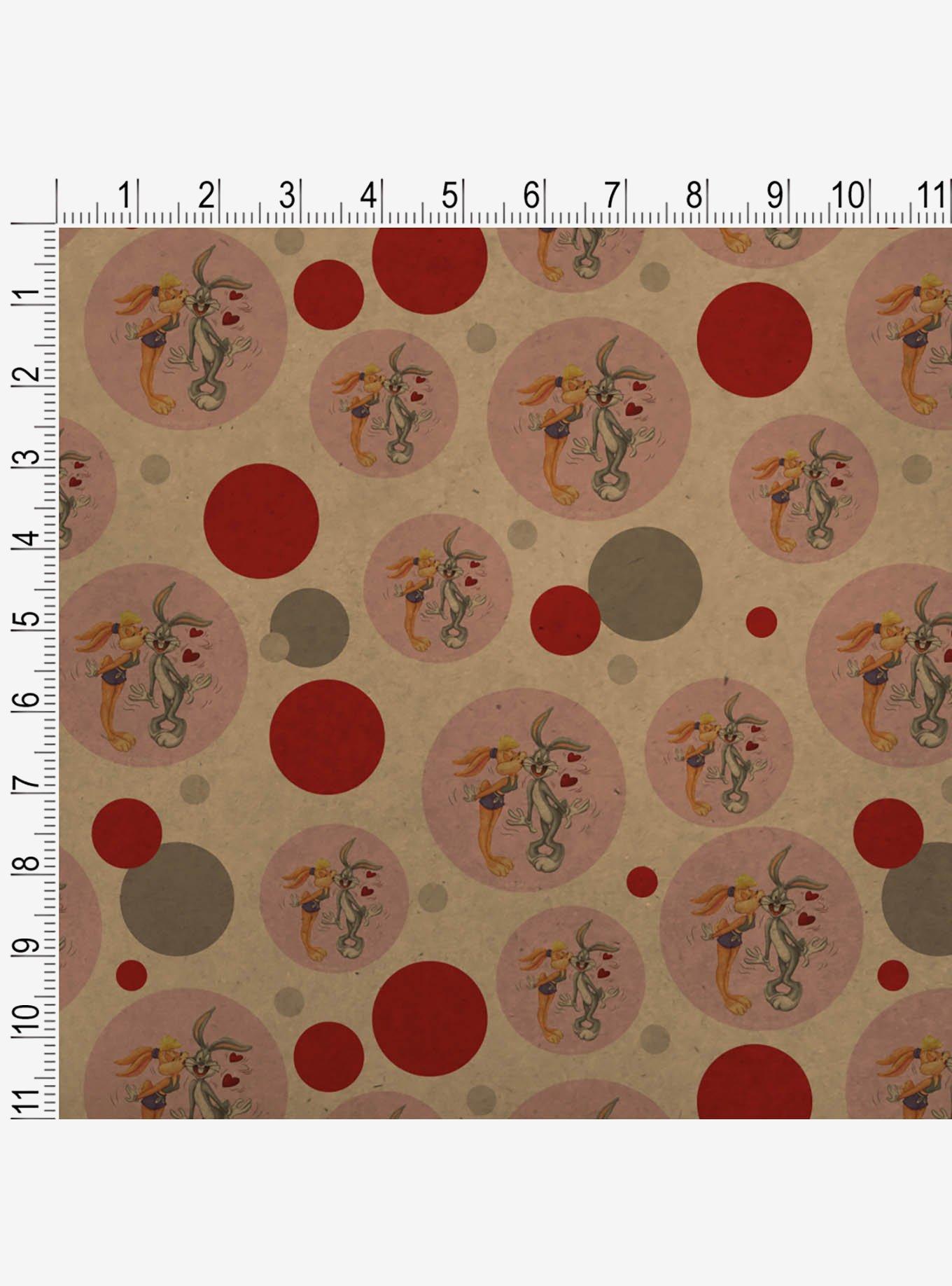Looney Tunes Bugs and Lola Kiss Dot Premium Kraft Wrapping Paper, , alternate
