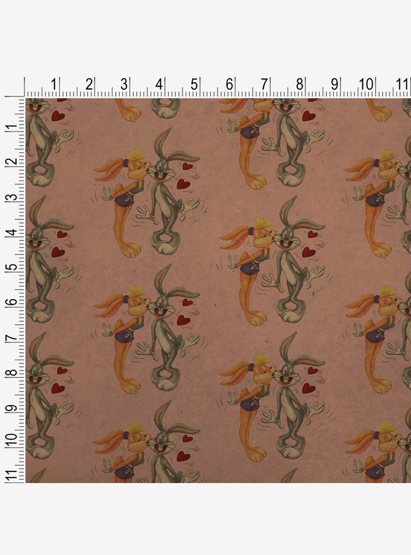 Looney Tunes Bugs and Lola Kiss Premium Kraft Wrapping Paper, , alternate