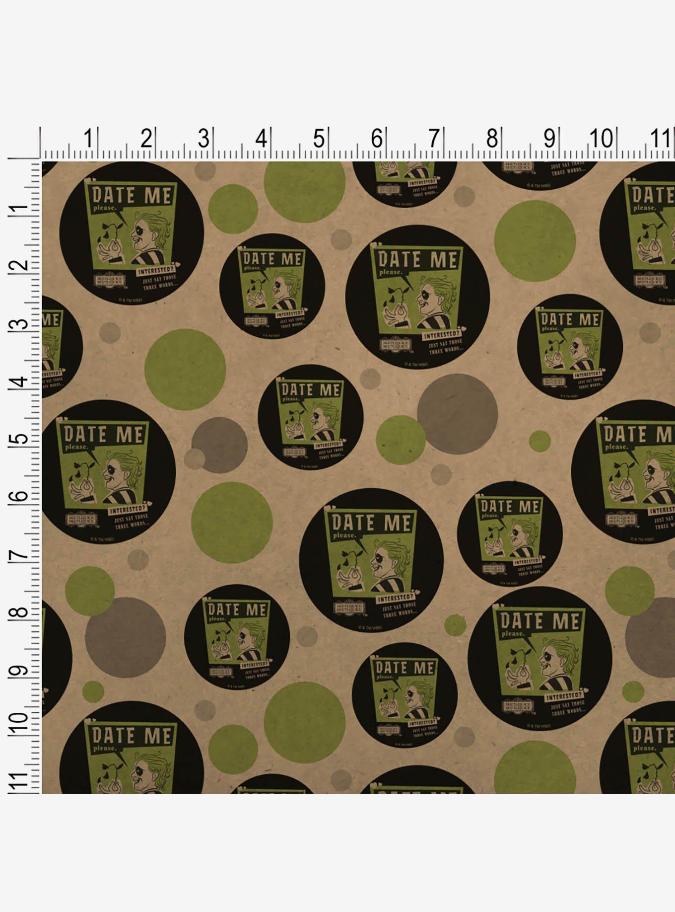 Beetlejuice Date Me Premium Kraft Wrapping Paper, , alternate