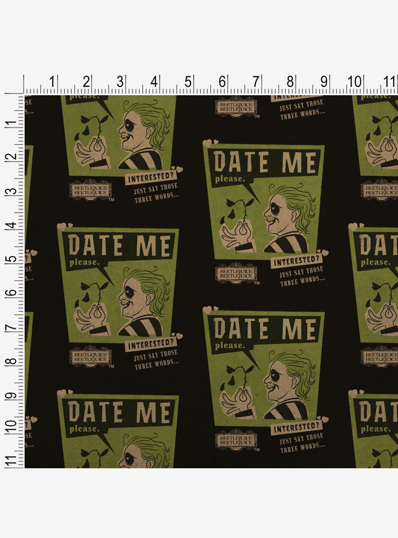 Beetlejuice Date Me Dark Premium Kraft Wrapping Paper, , hi-res