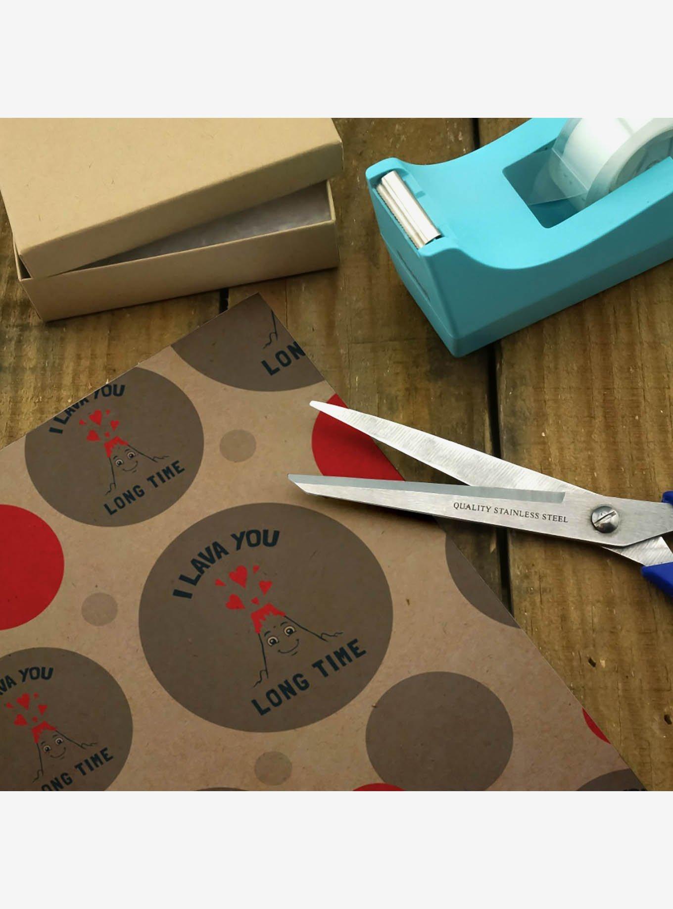 I Lava You Long Time Love Volcano Erupting Premium Kraft Wrapping Paper, , hi-res