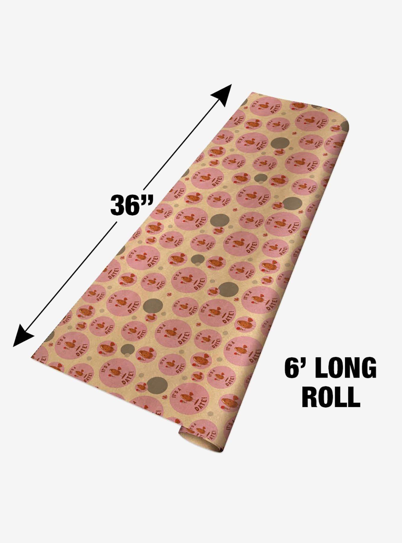 It's A Date Love Rose Candy Premium Kraft Wrapping Paper, , alternate