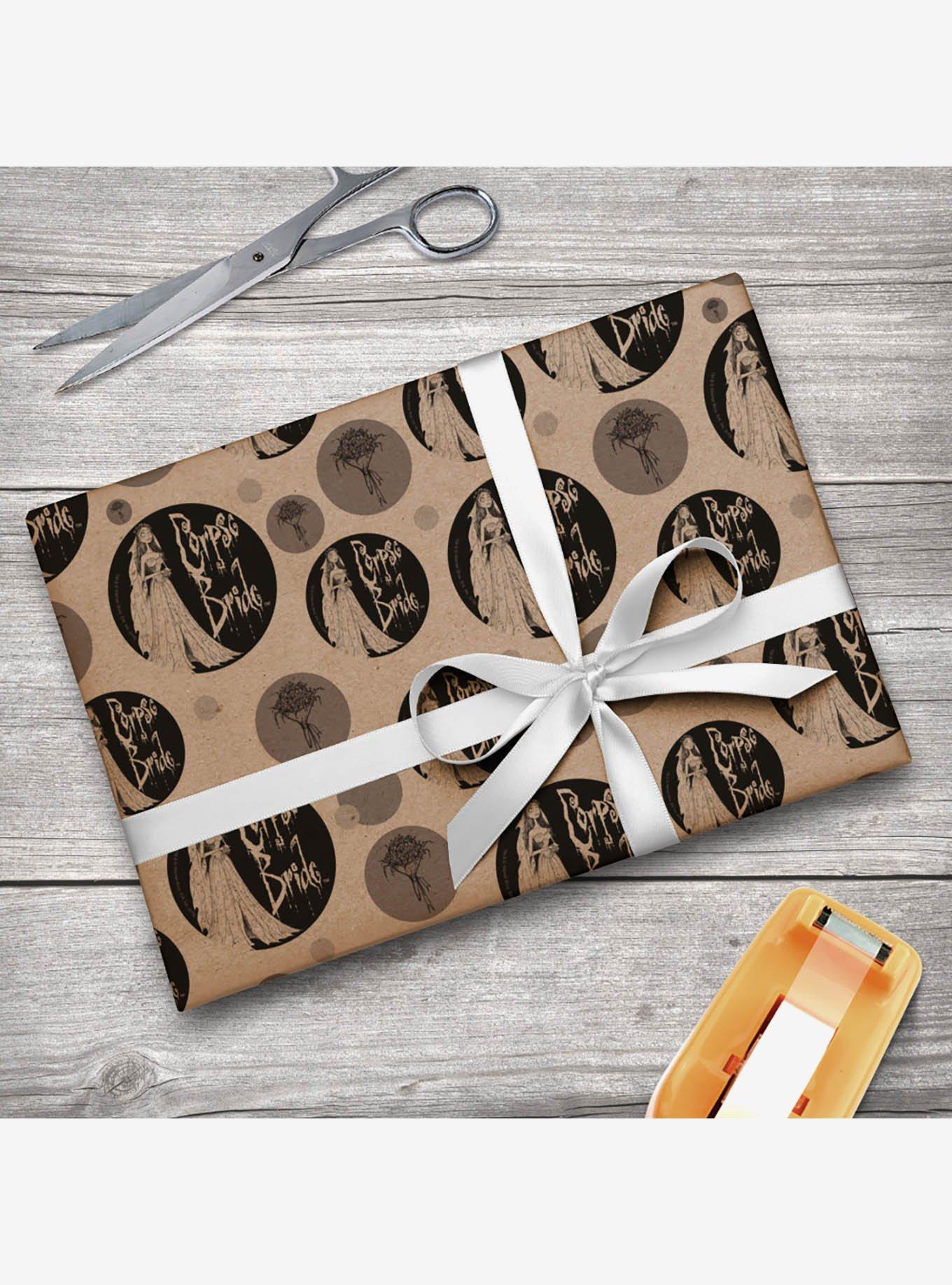 Corpse Bride Logo and Silhouette Premium Kraft Wrapping Paper, , hi-res